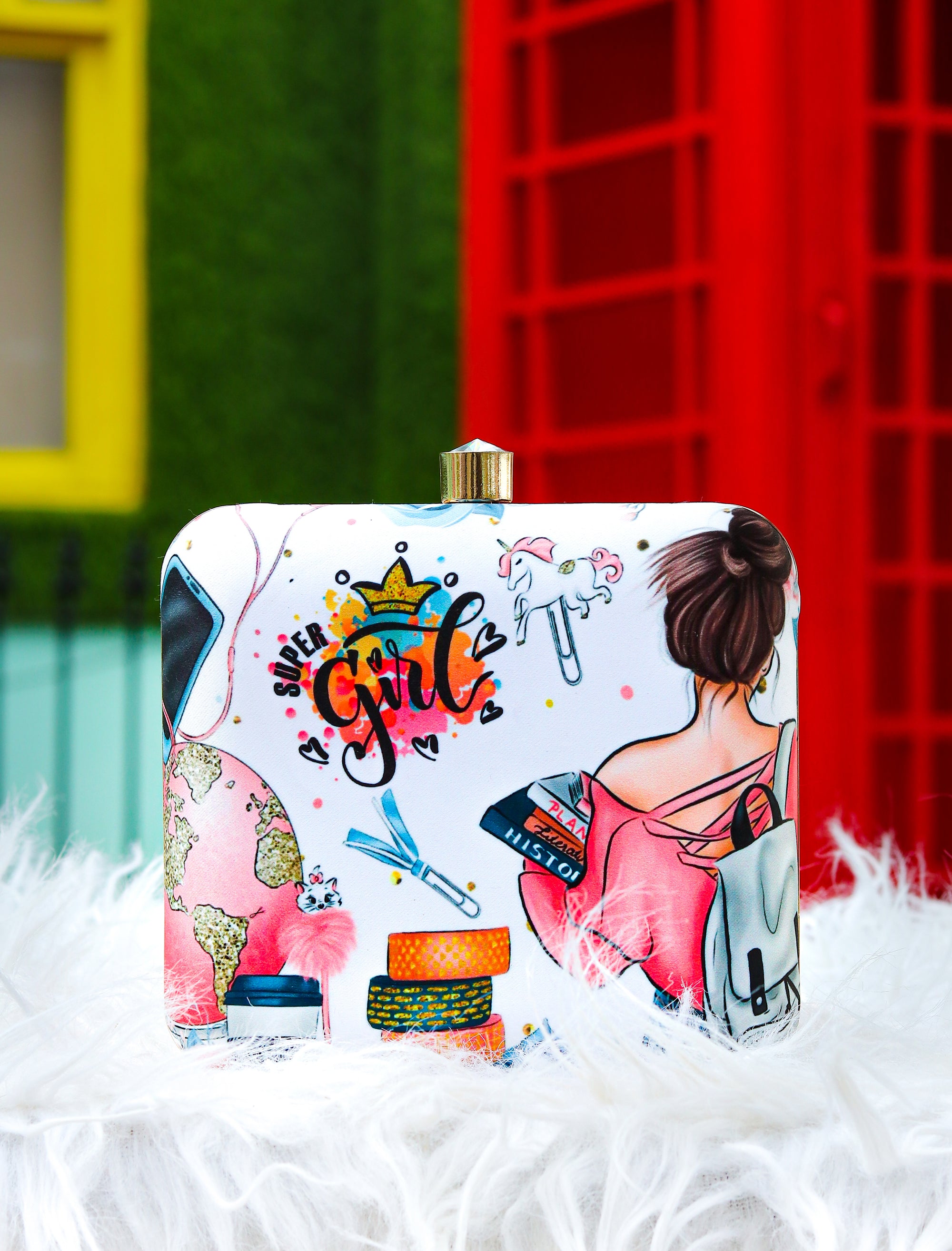 Nidhi_Rathi_Women_White_Pink_Printed_Box_Clutch