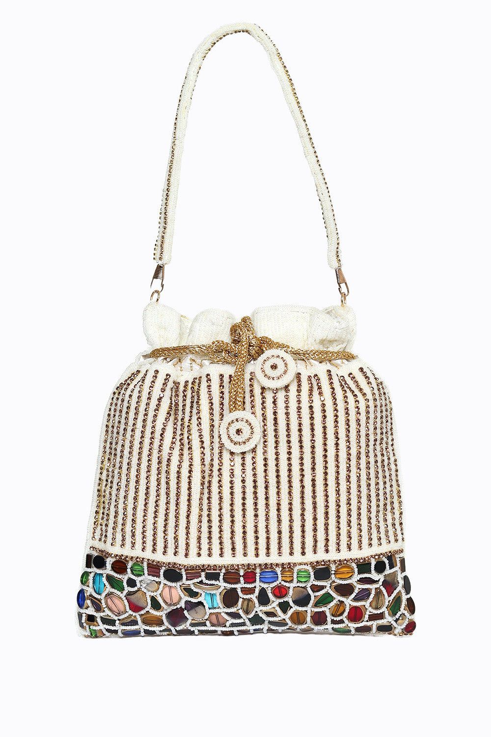 White_Green_Embroidered_Embroidered_Potli_Clutch_nidhi_rathi