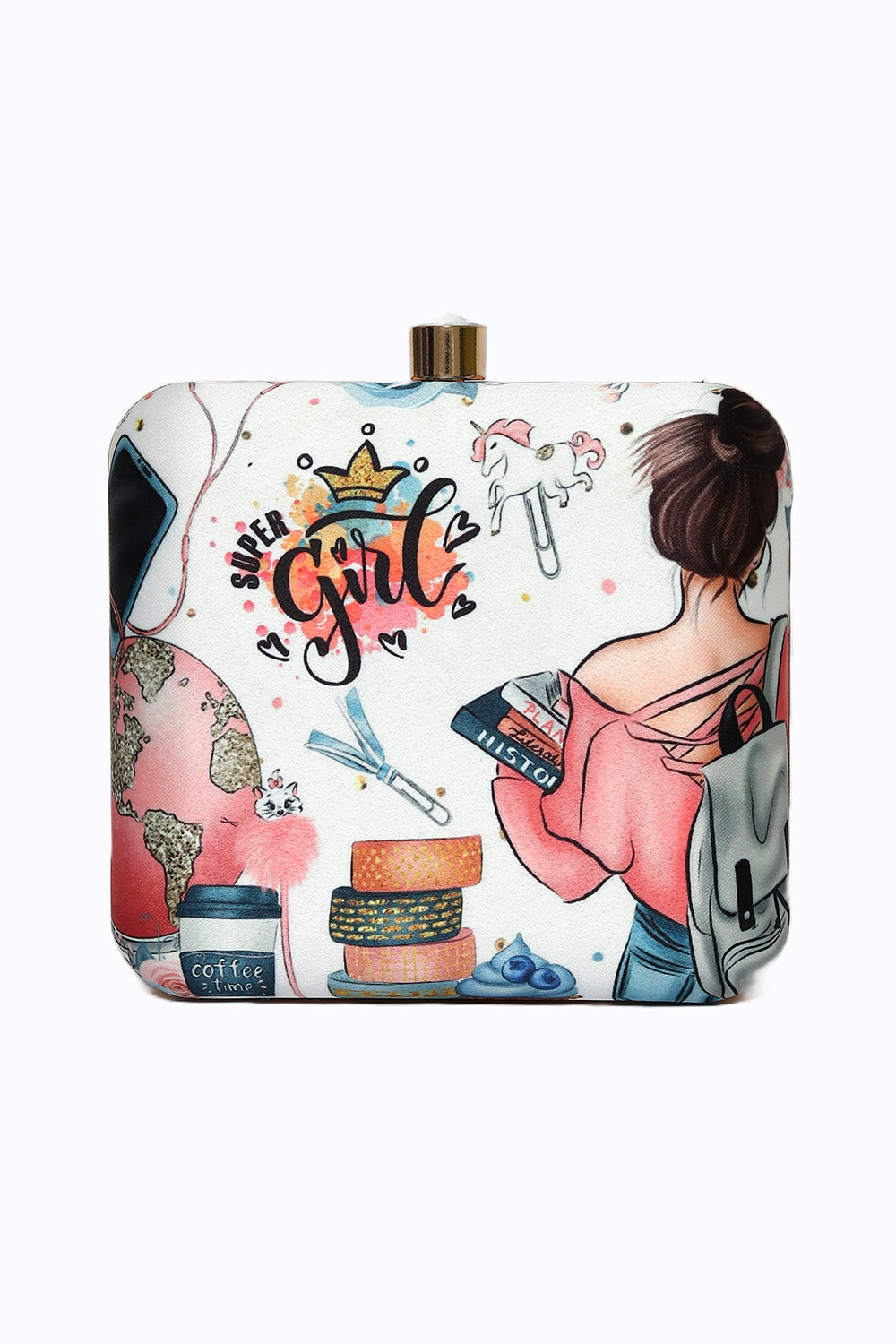 Nidhi_Rathi_Women_White_Pink_Printed_Box_Clutch