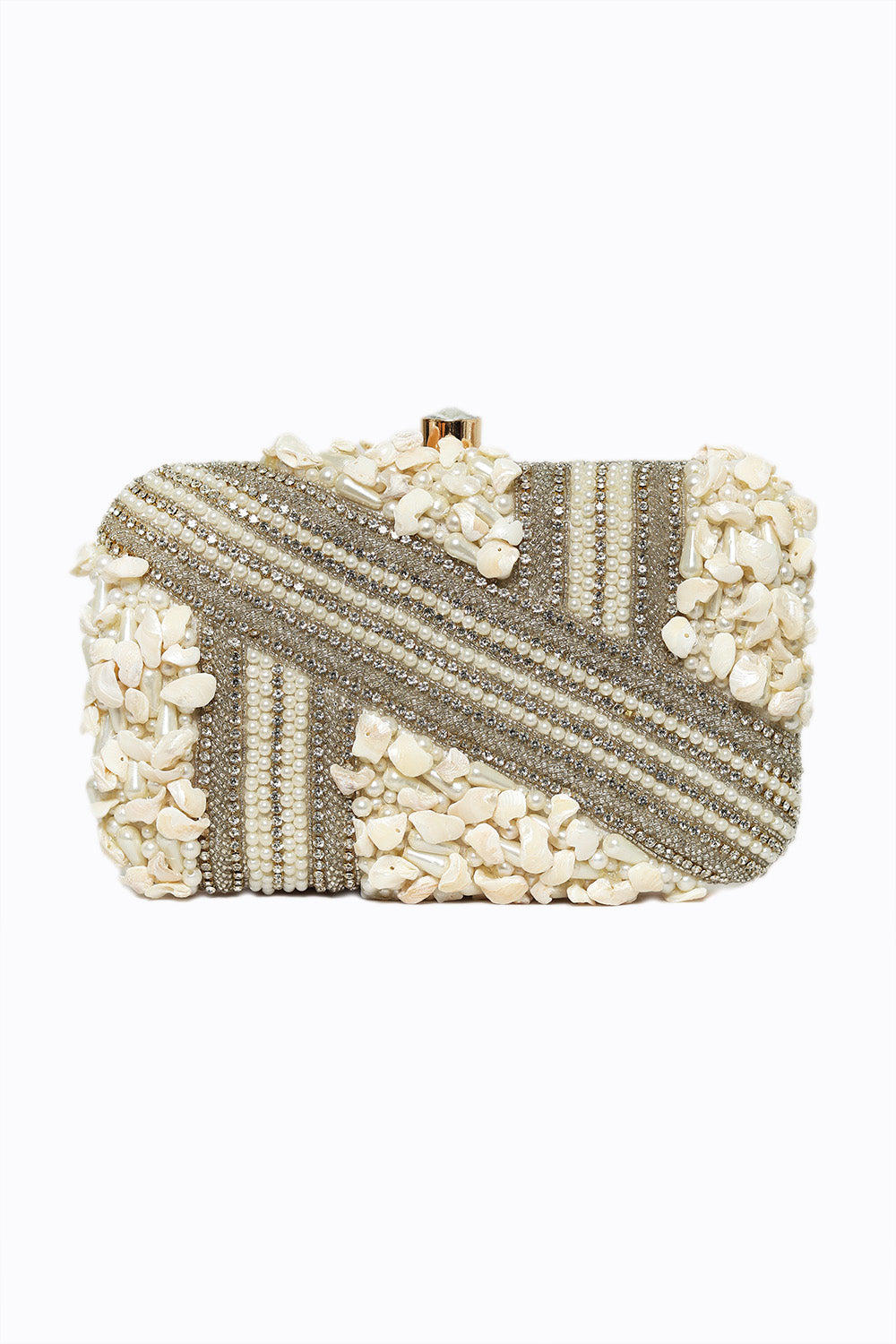 Nidhi_Rathi_Women_White_Silver-Toned_Embroidered_Box_Clutch