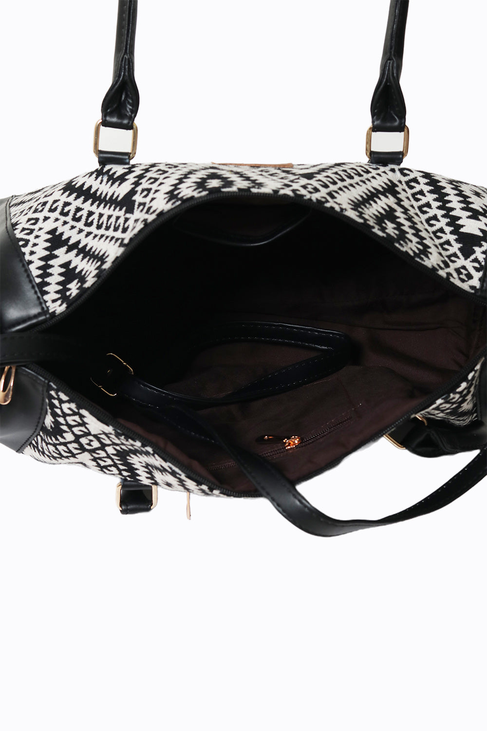 Nidhi_Rathi_Black_Structured_Handheld_Bag_With_Tasselled
