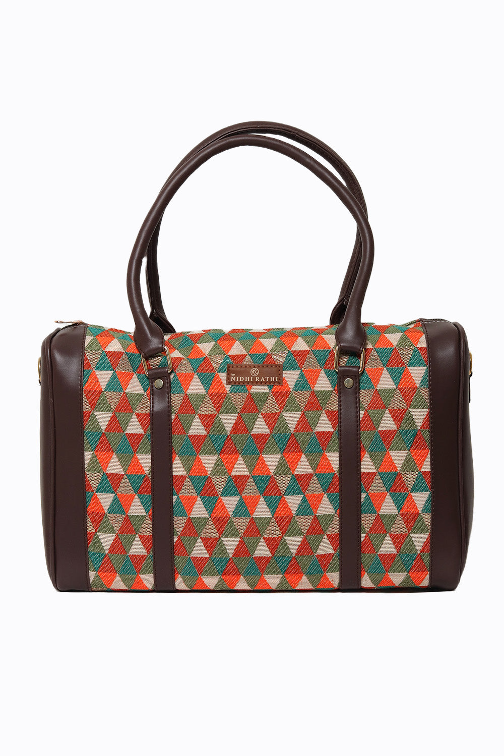 Nidhi_Rathi_Brown_Structured_Handheld_Bag_With_Tasselled