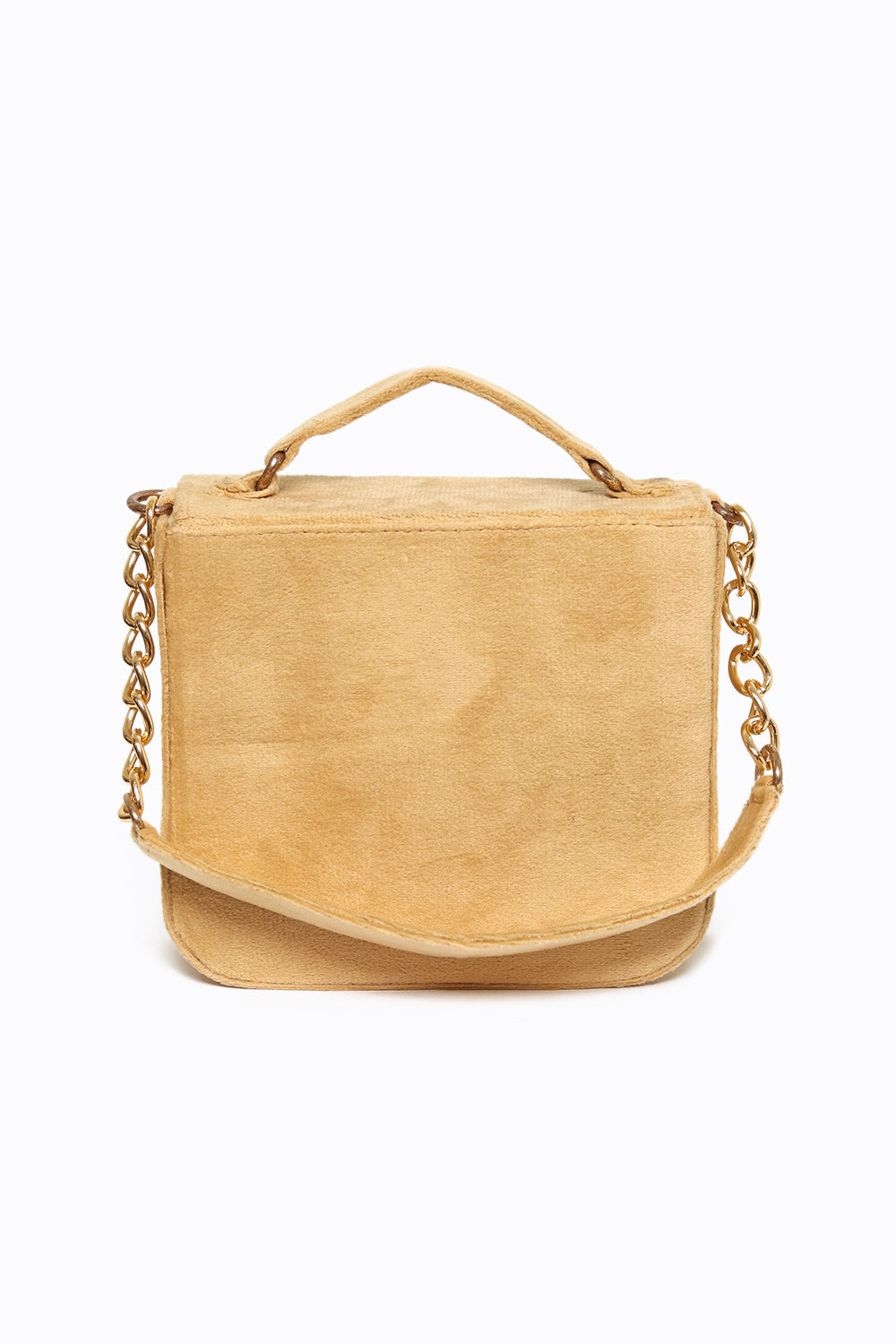 Pochette à pompons brodée blanc cassé doré de NR By Nidhi Rathi
