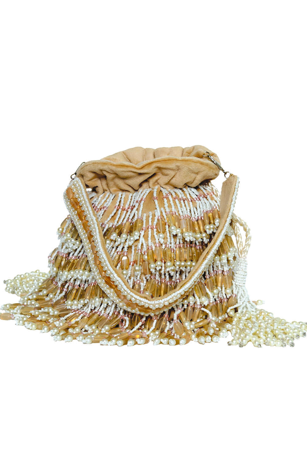 Women_Gold-Toned_White_Embroidered_Tasselled_Potli_Clutch_nidhi_rathi