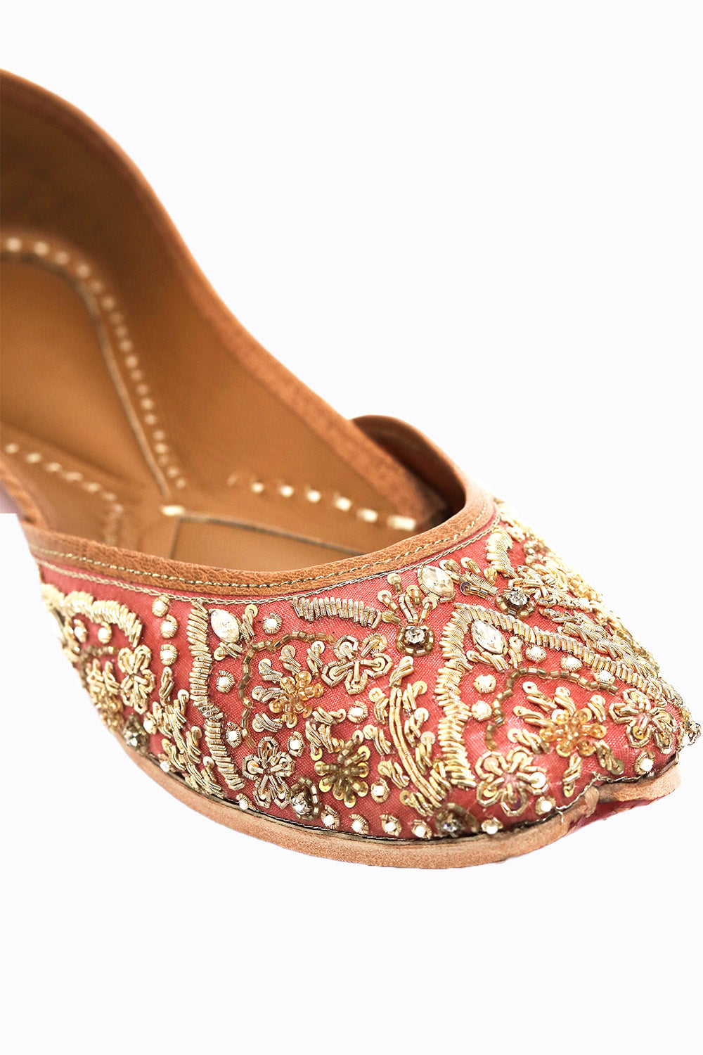 Mojaris en cuir à ornements ethniques pour femmes
