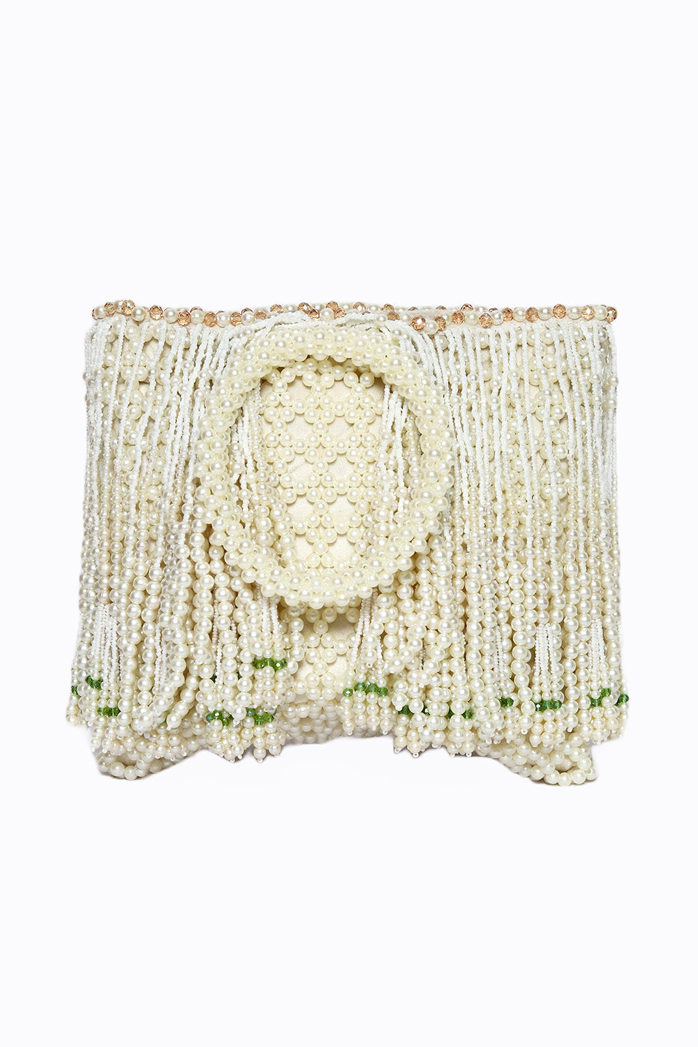 White_Green_Embroidered_Tasselled_Potli_Clutch_nidhi_rathi