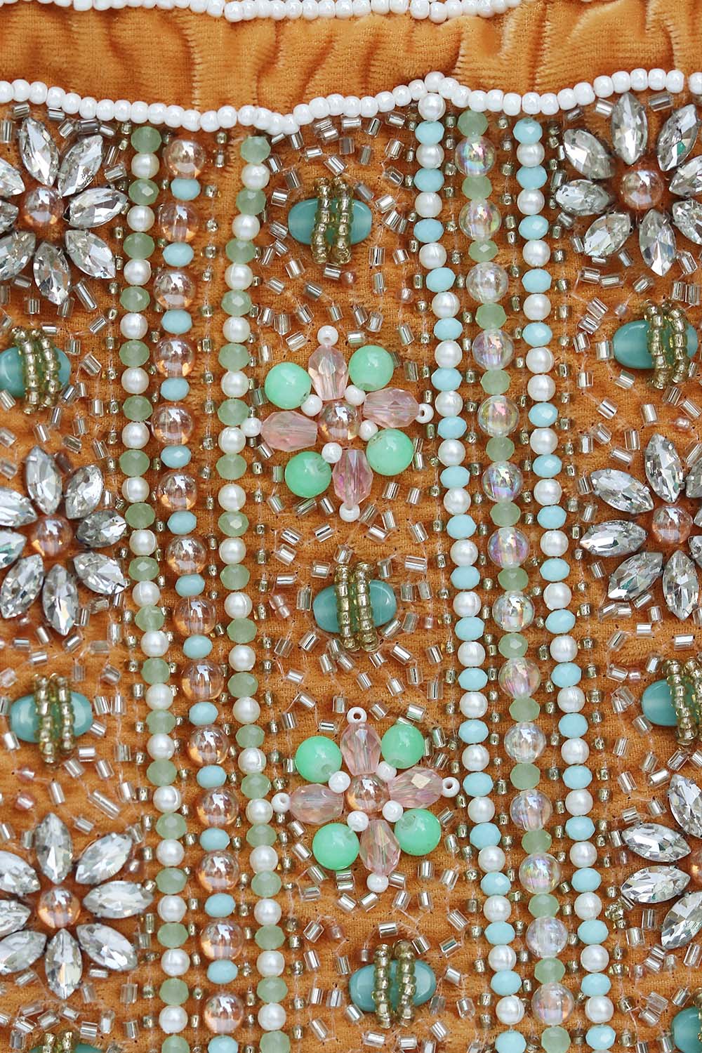 Women_Gold-Toned_Green_Embroidered_Tasselled_Potli_Clutch_nidhi_rathi