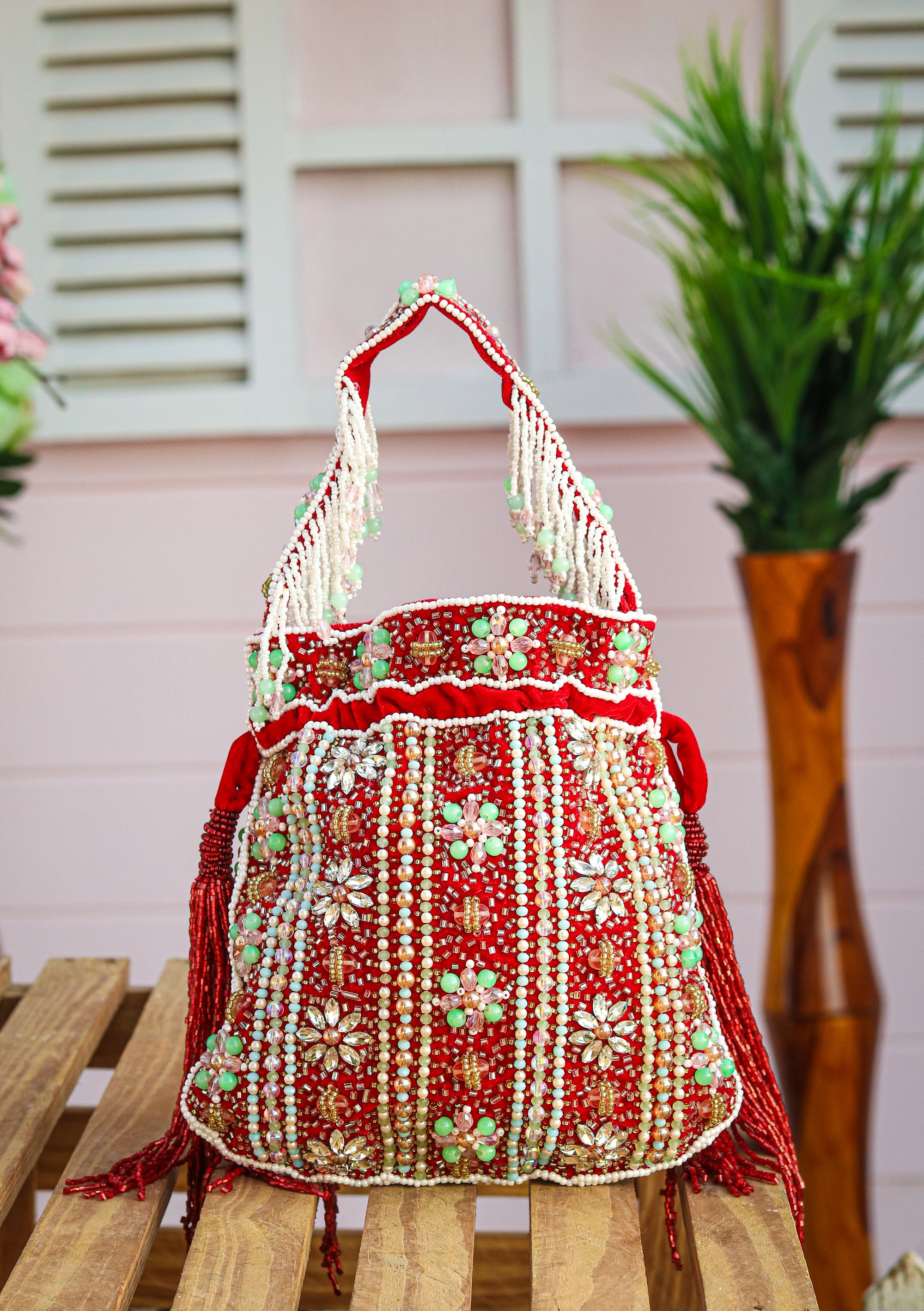 Women_Maroon_White_Embroidered_Potli_Clutch_nidhi_rathi