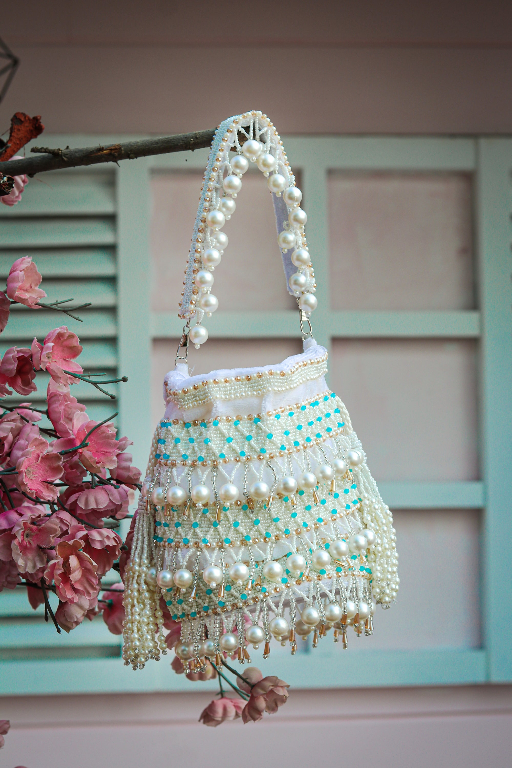 Women_White_Blue_Embroidered_Potli_Clutch_nidhi_rathi