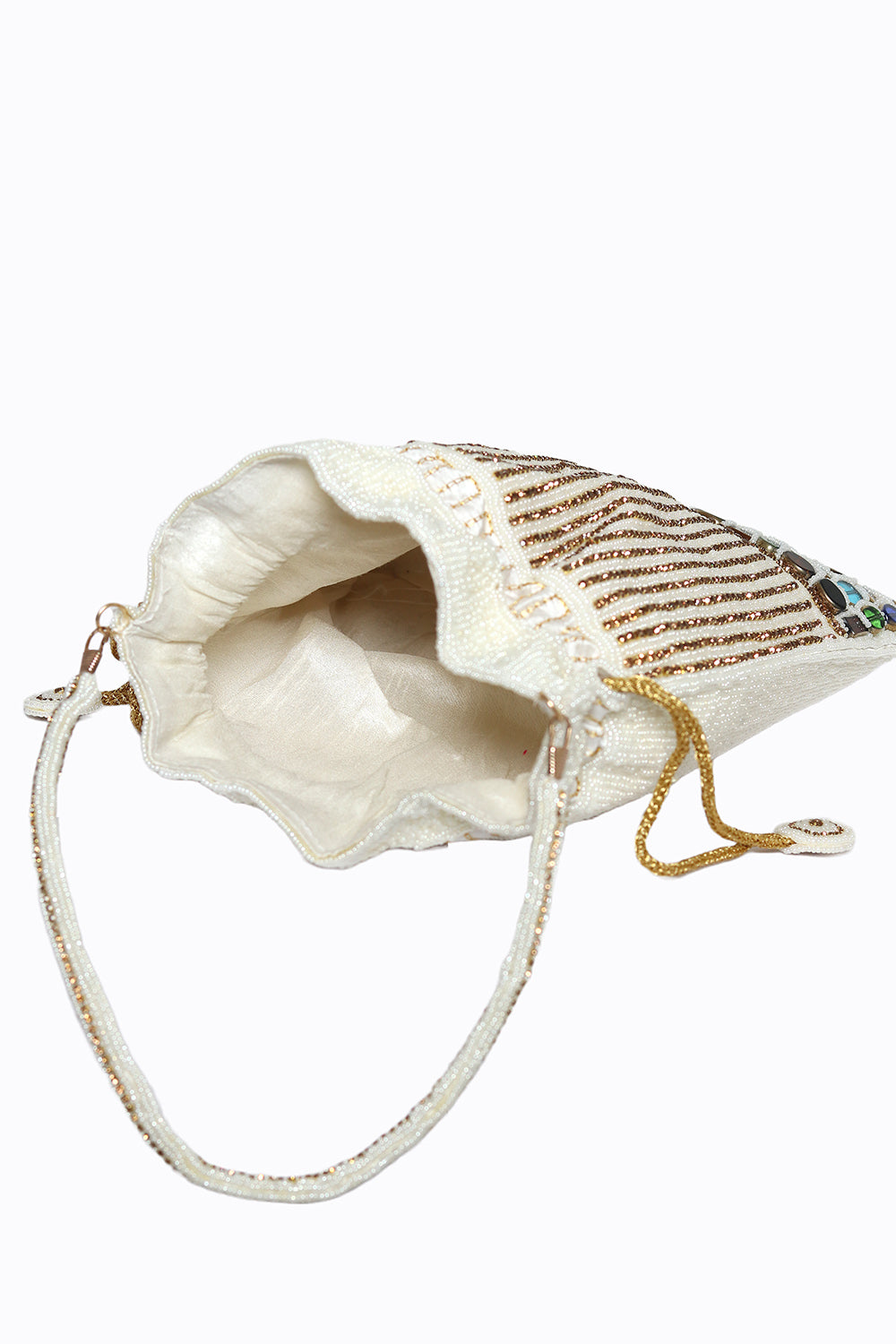 White_Green_Embroidered_Embroidered_Potli_Clutch_nidhi_rathi