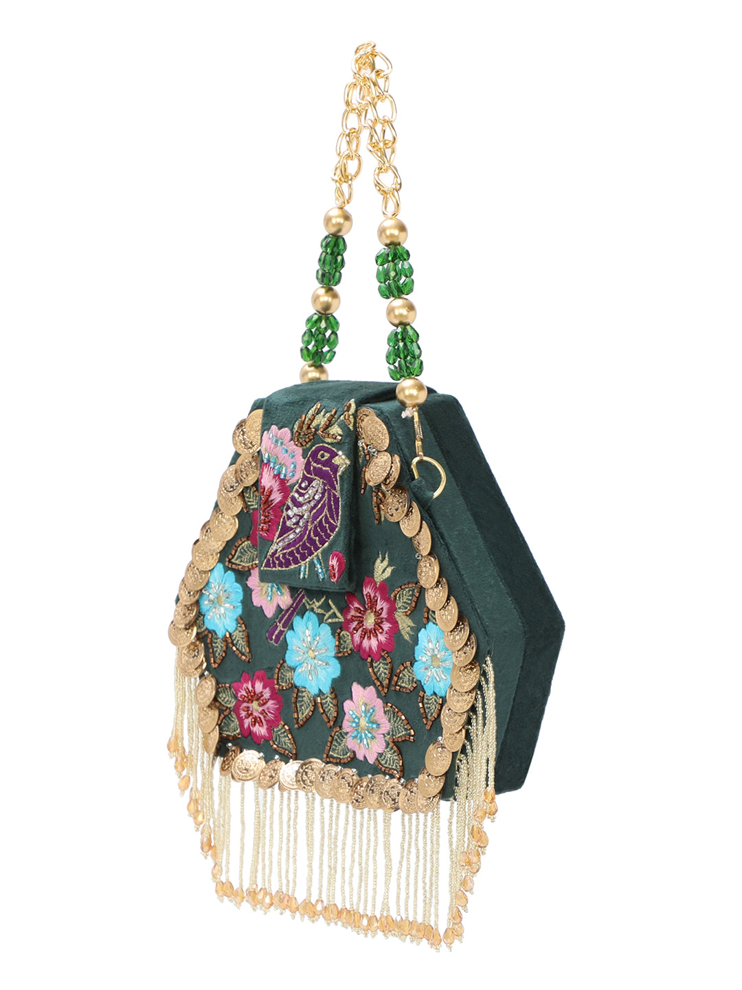 NR By Nidhi Rathi Embroidered Box Clutch