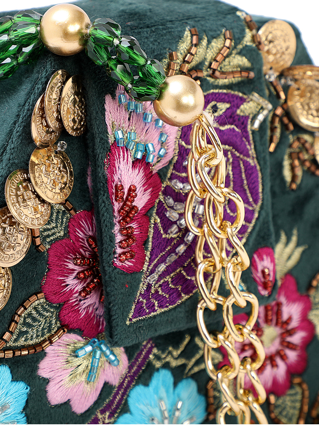 NR By Nidhi Rathi Embroidered Box Clutch