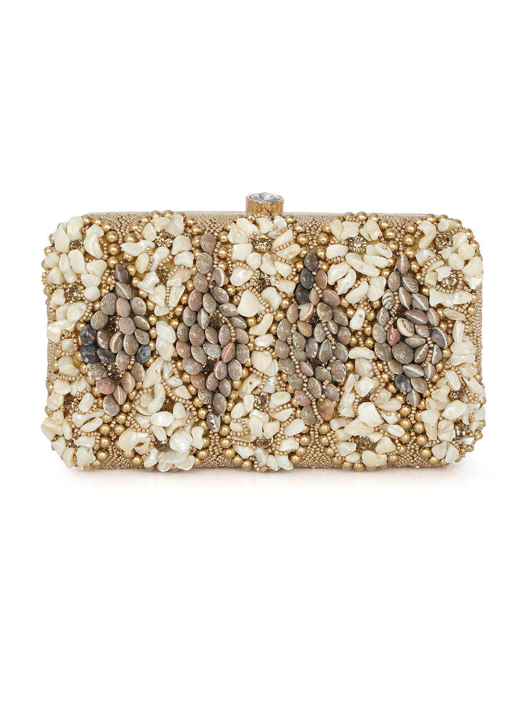 Cream Embroidered Party Box