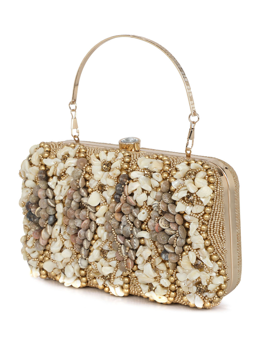 Cream Embroidered Party Box