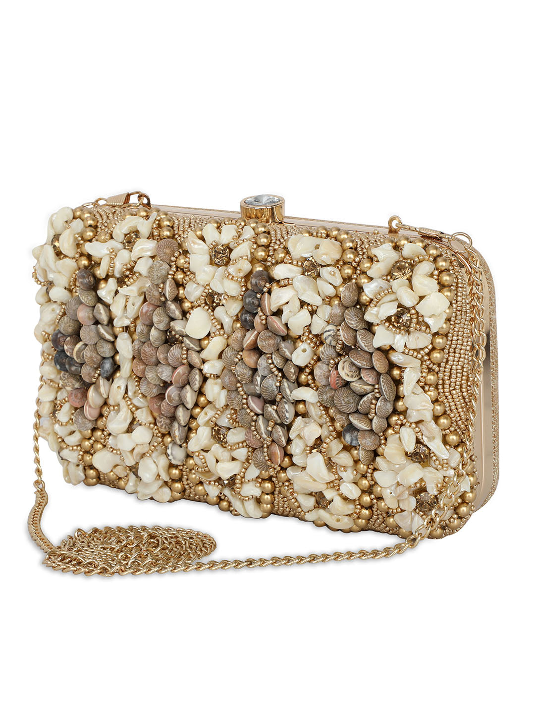Cream Embroidered Party Box