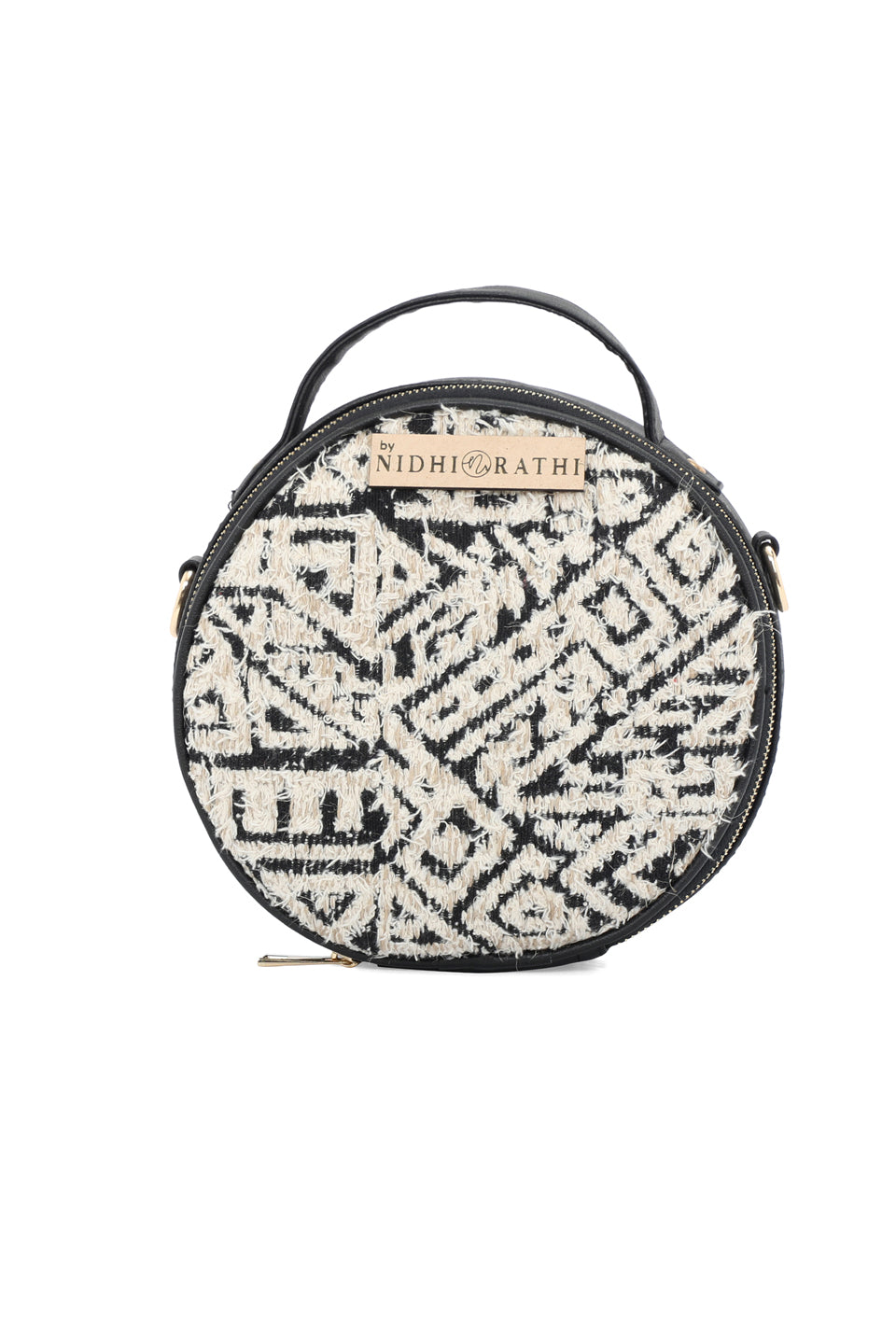 Women_Jacquard_Weave_Mini_Round_Handbag_Nidhi_Rathi
