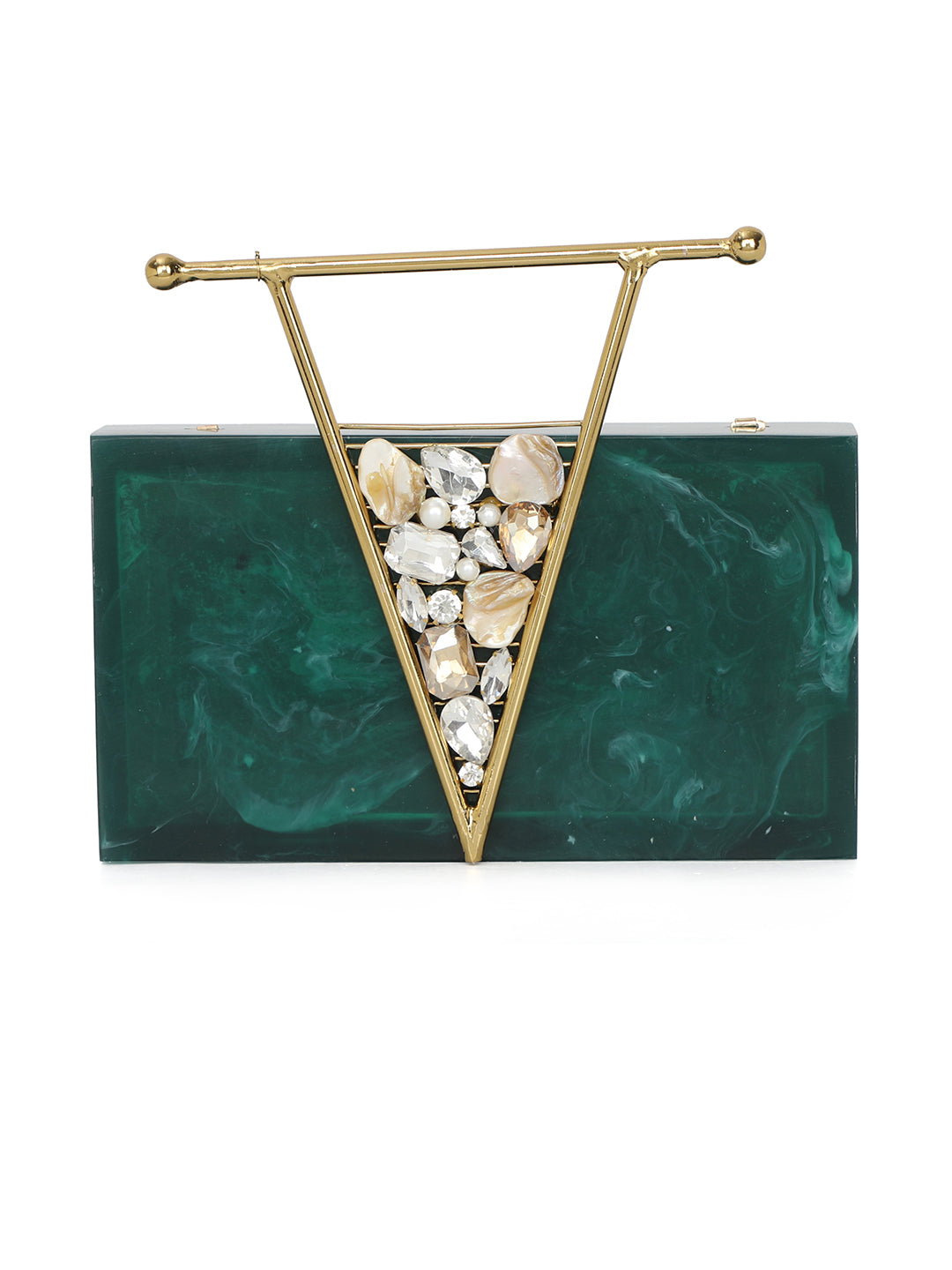 Green_Solid_Party_Box_Clutches_With_Attractive_Brass_Handle_Nidhi_Rathi