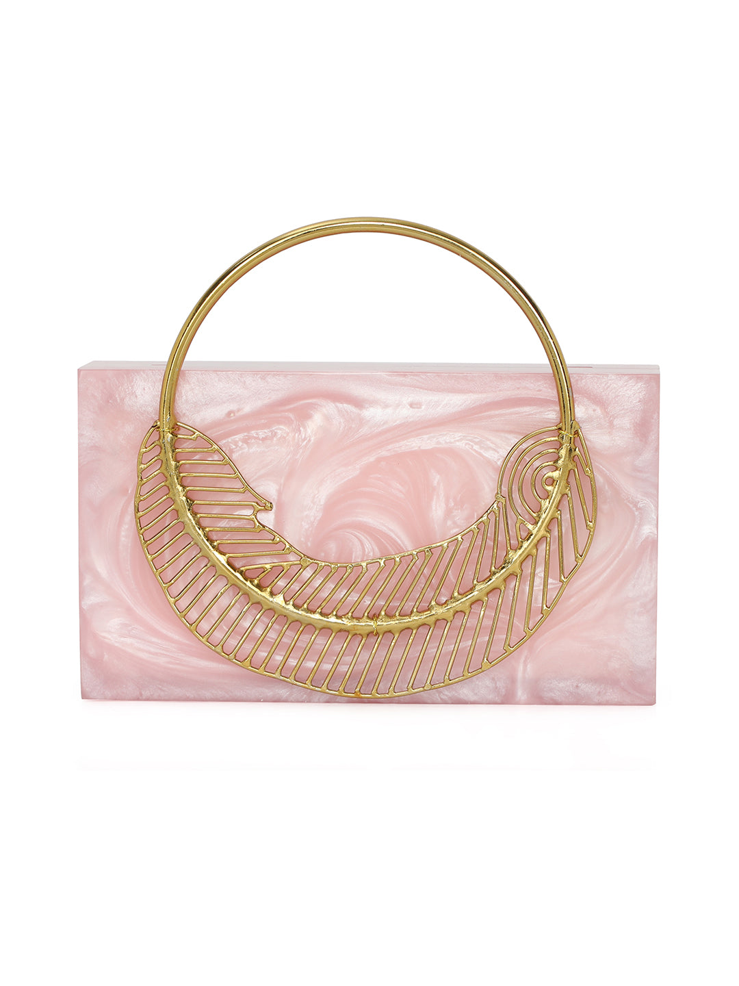 Pink_Solid_Party_Box_Clutches_With_Attractive_Brass_Handle_Nidhi_Rathi