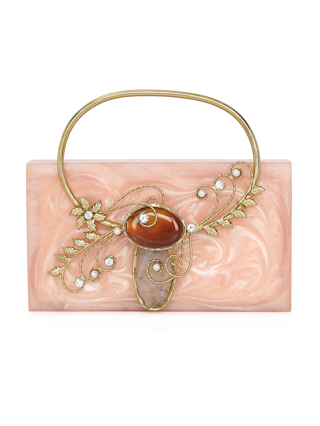 Pink_Solid_Party_Box_Clutches_With_Attractive_Brass_Handle_Nidhi_Rathi