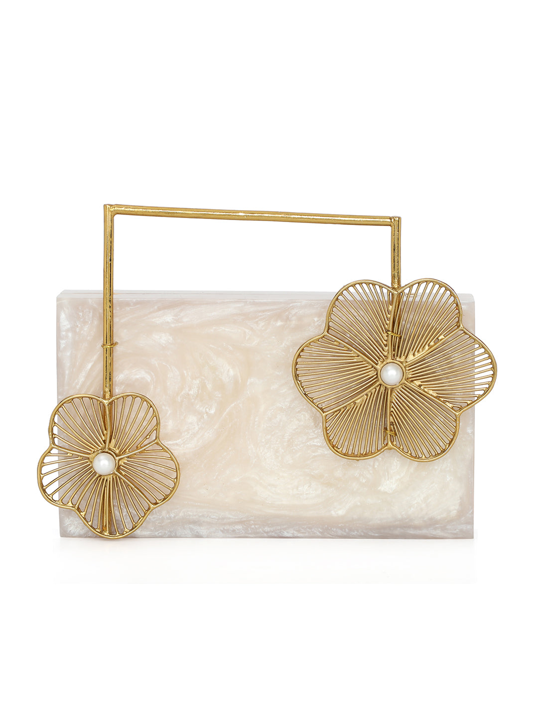 Beige_Solid_Party_Box_Clutches_With_Attractive_Brass_Handle_Nidhi_Rathi