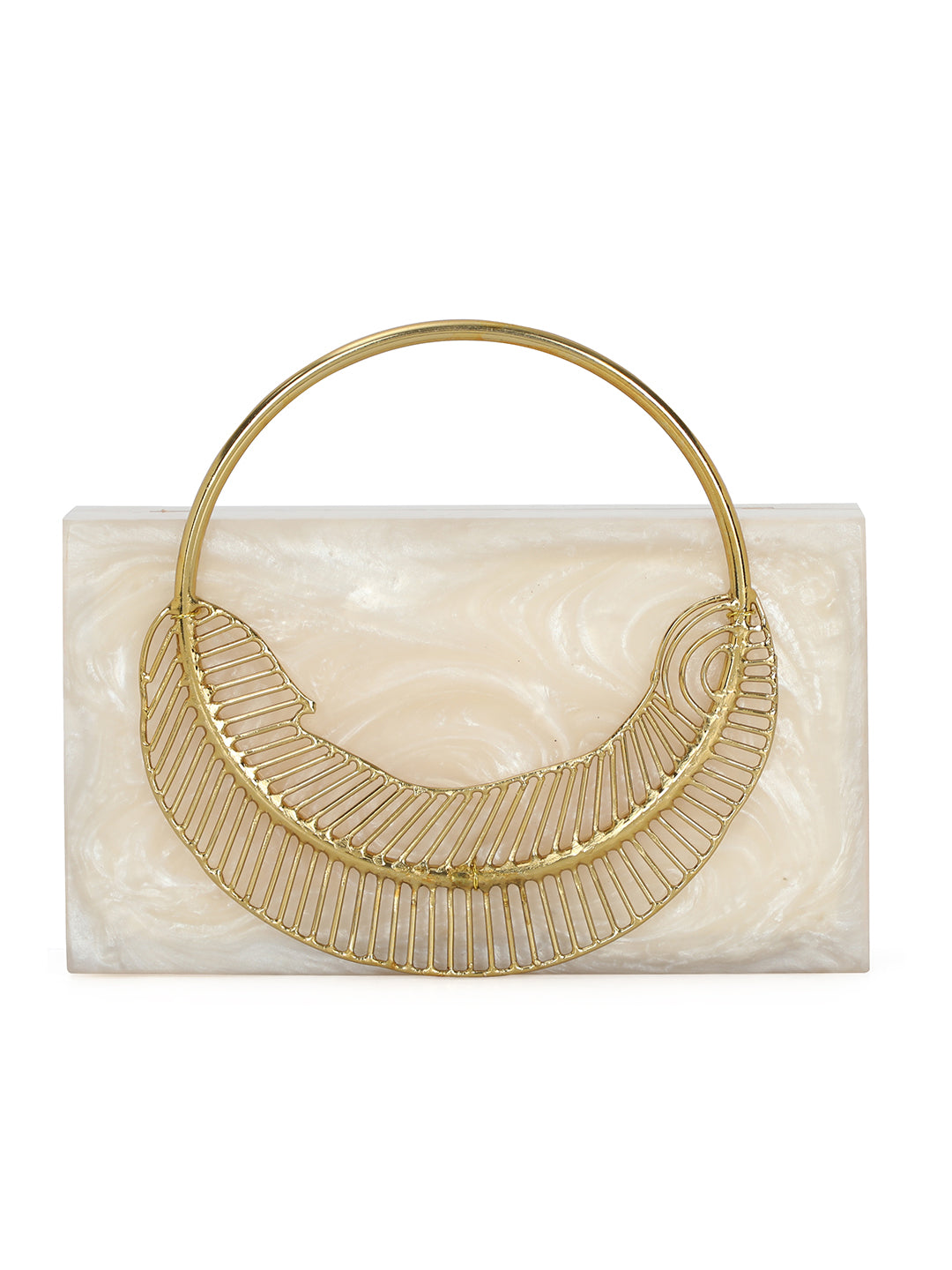 Beige_Solid_Party_Box_Clutches_With_Attractive_Brass_Handle_Nidhi_Rathi