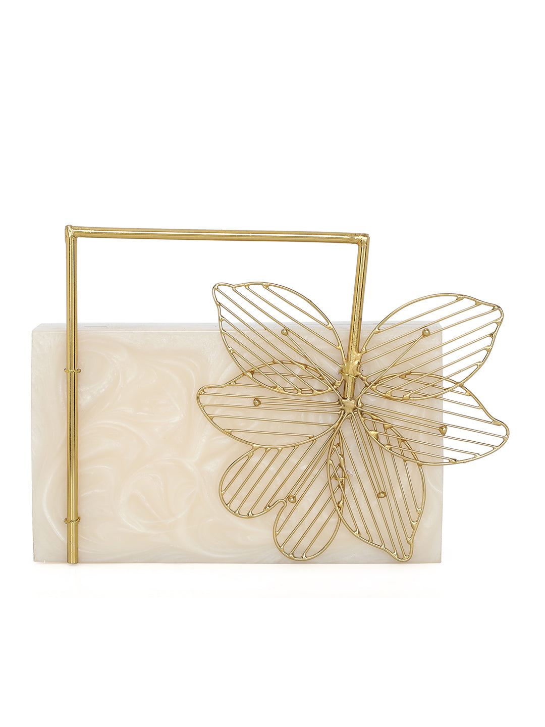 Beige_Solid_Party_Box_Clutches_With_Attractive_Brass_Handle_Nidhi_Rathi