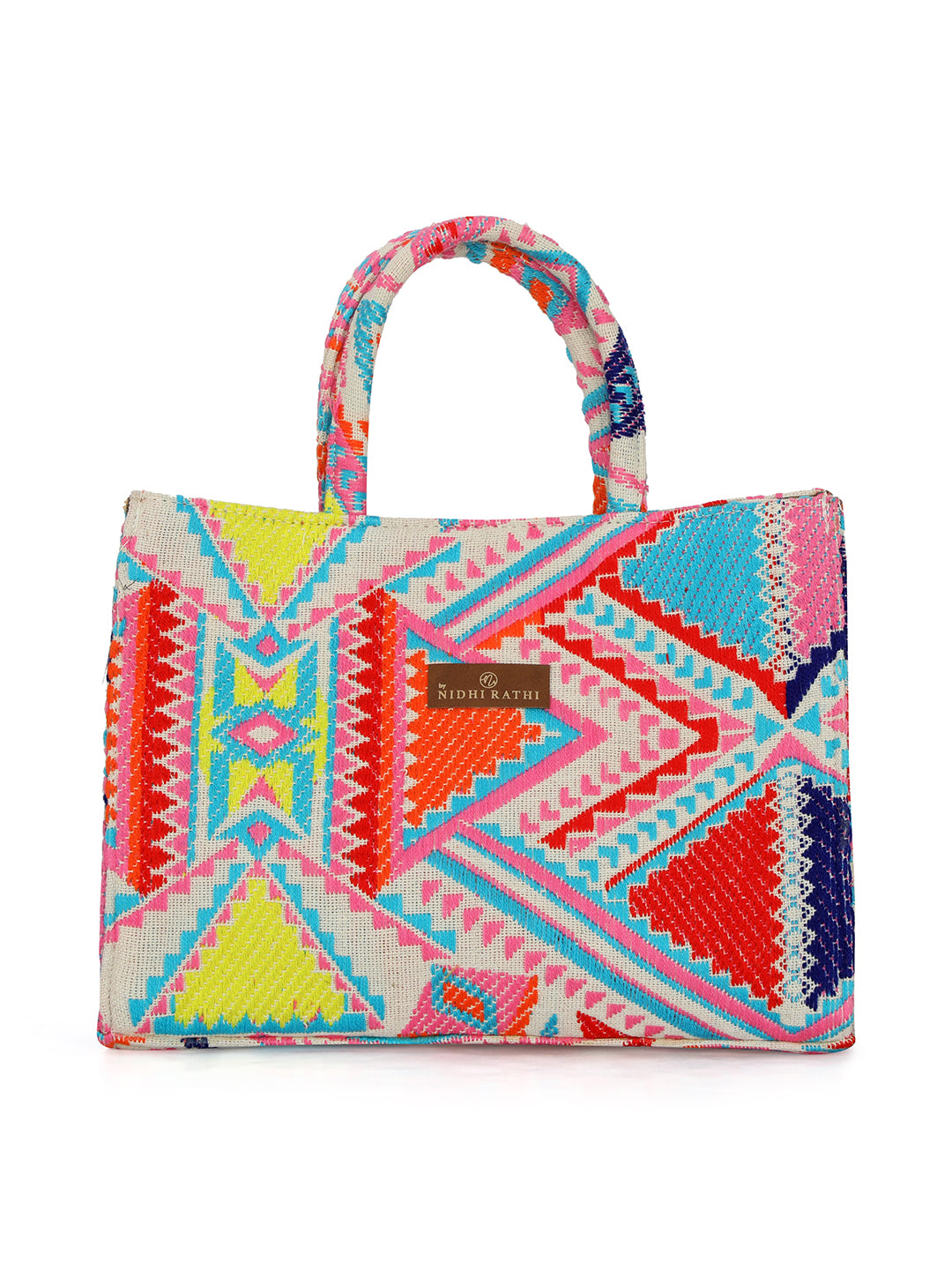 Nidhi_Rathi_Multicoloured_Oversized_Structured_Tote_Bag_With_Tasselled