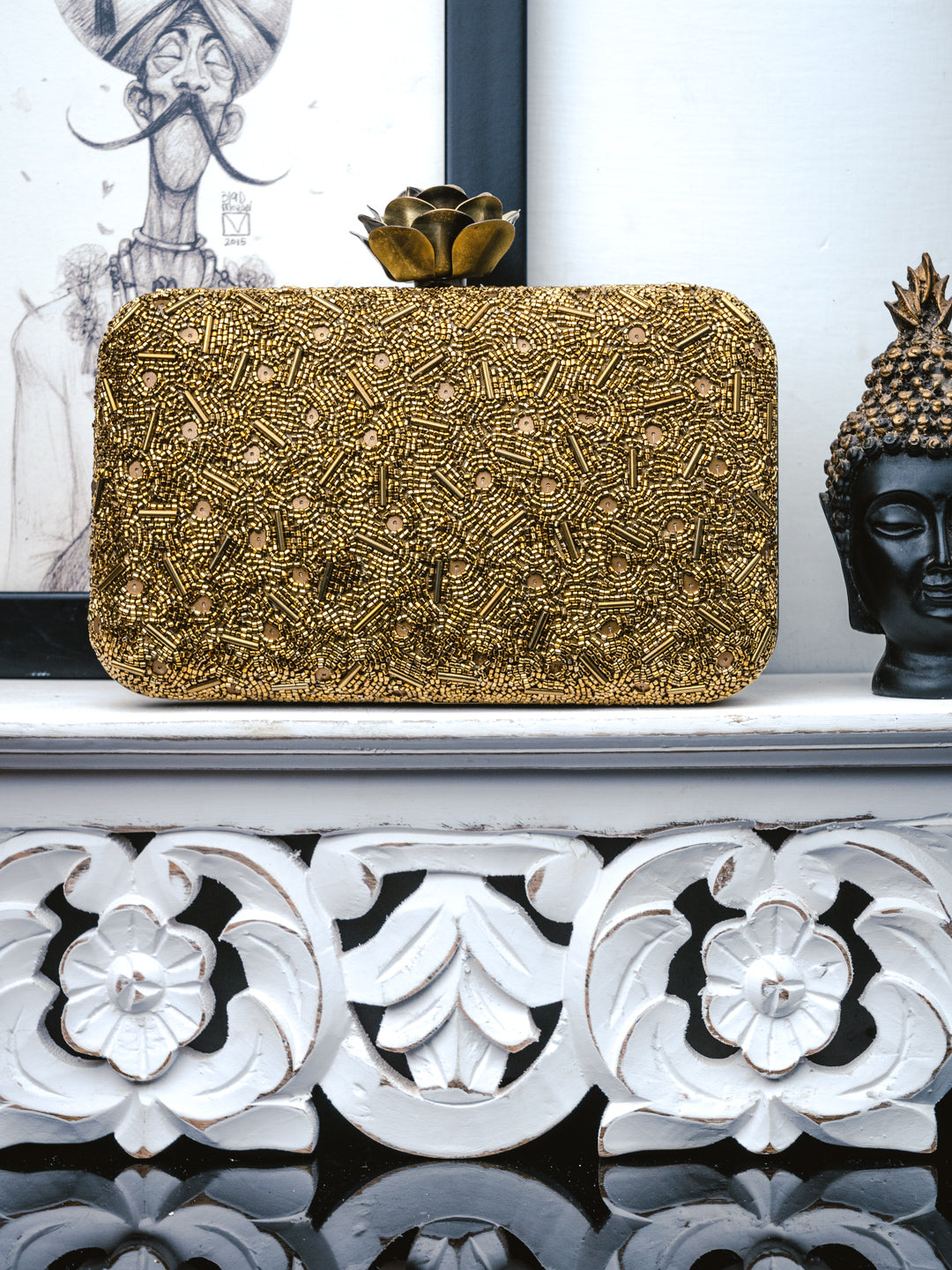 Nidhi_Rathi_Copper-Toned_Gold-Toned_Embroidered_Embellished_Box_Clutch