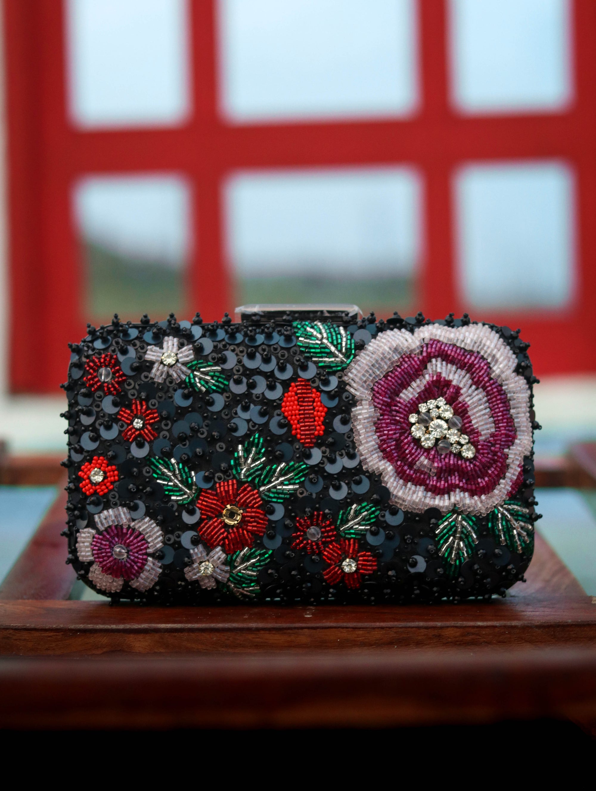 Nidhi_Rathi_Women_Black_Green_Embellished_Fabric_Box_Clutch