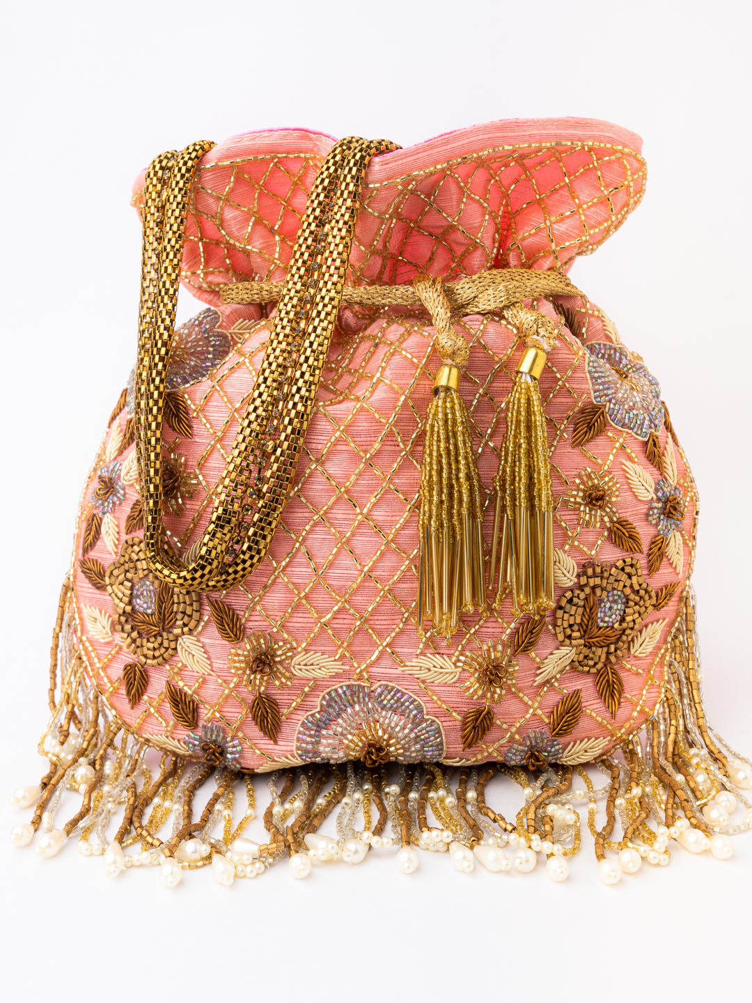 Rose_Gold-Toned_Embroidered_Quilted_Potli_Clutch_nidhi_rathi