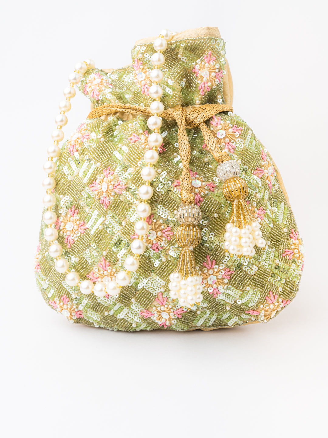 White_Green_Embroidered_Potli_Clutch_nidhi_rathi