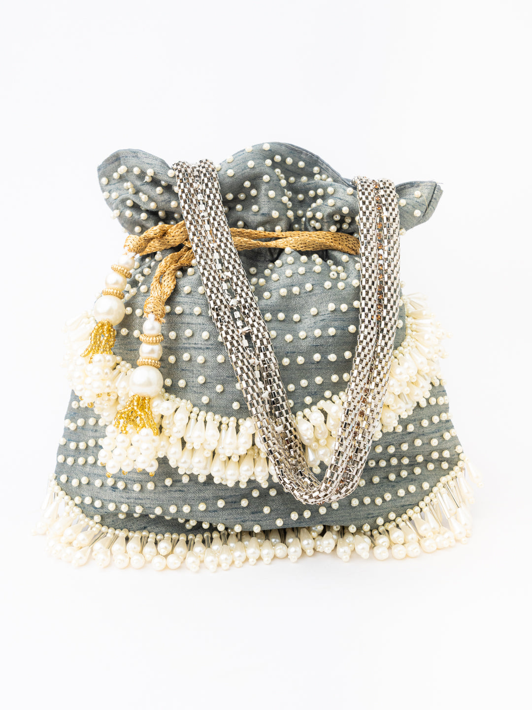 Grey_White_Embroidered_Potli_Clutch_nidhi_rathi