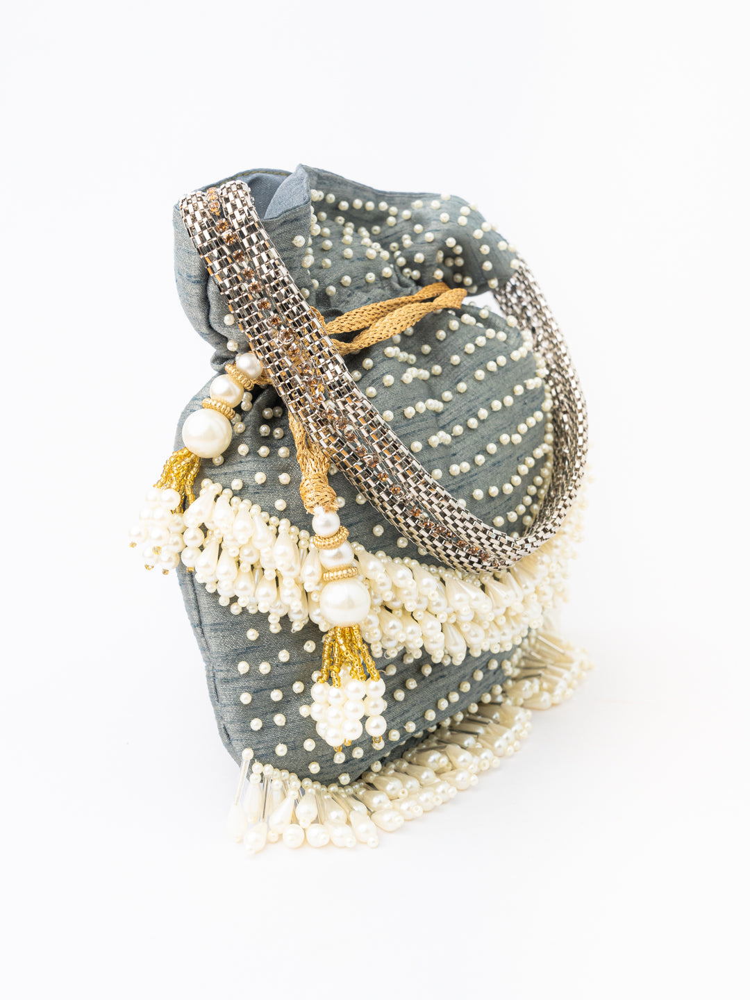 Grey_White_Embroidered_Potli_Clutch_nidhi_rathi