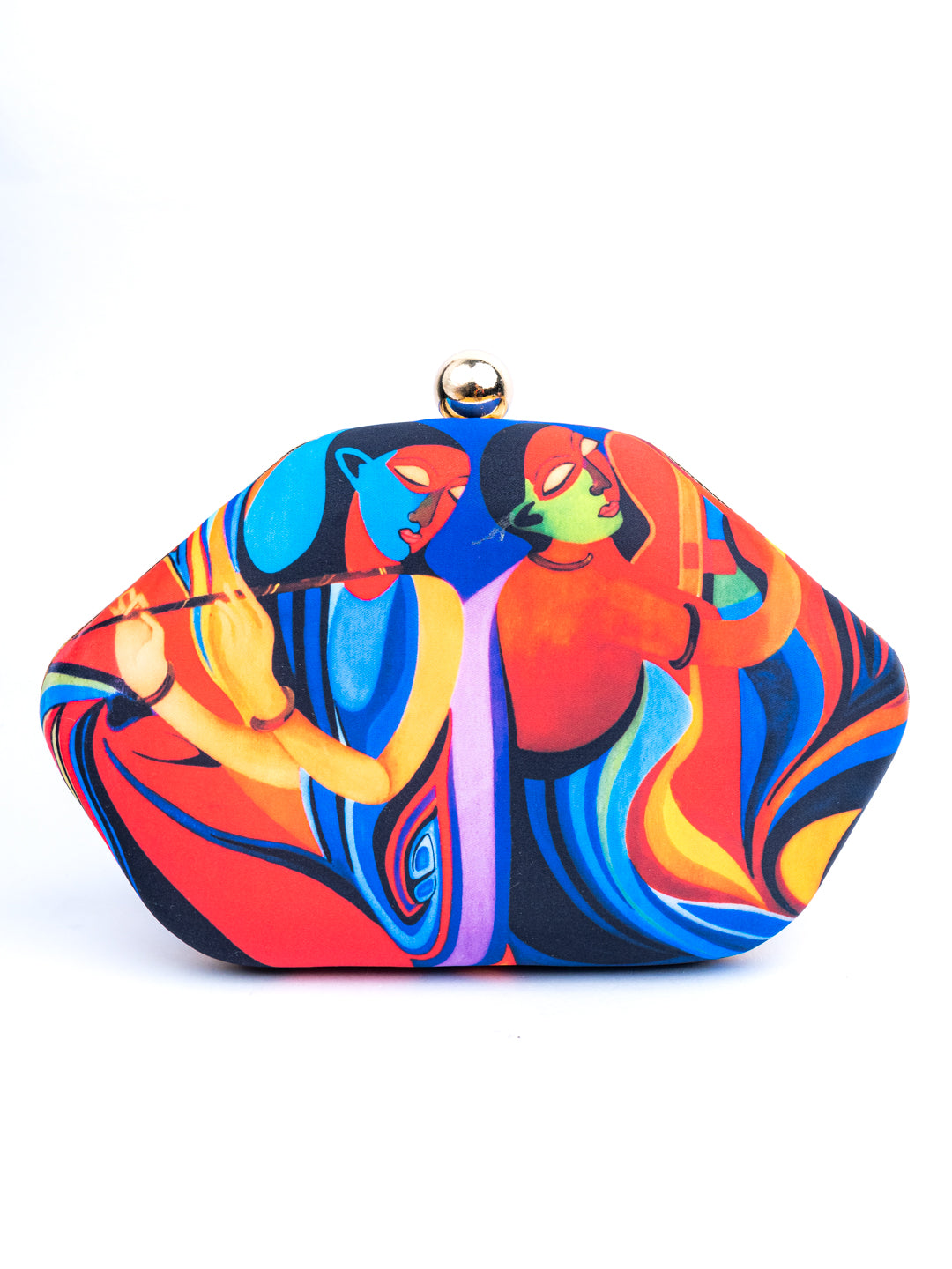 Women_Orange_&_Peach_Printed_Box_Clutch_Nidhi_Rathi