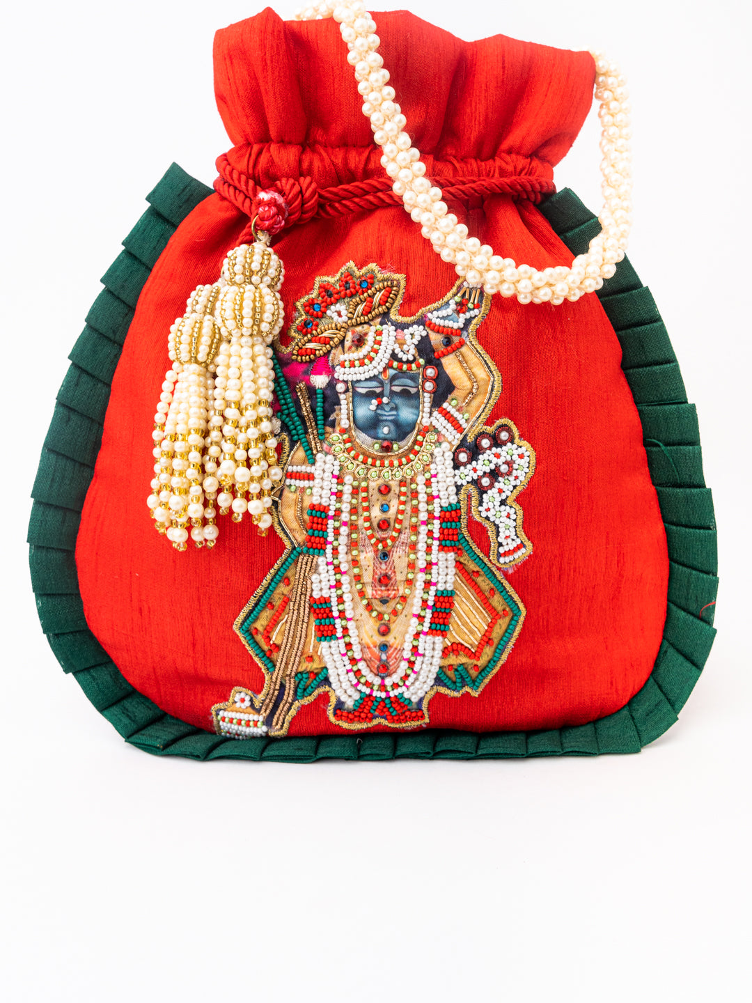 Women_Red_Green_Embroidered_Potli_Clutch_nidhi_rathi