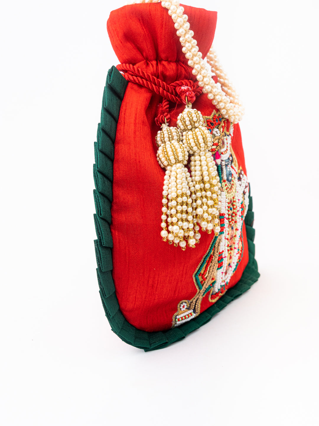 Women_Red_Green_Embroidered_Potli_Clutch_nidhi_rathi