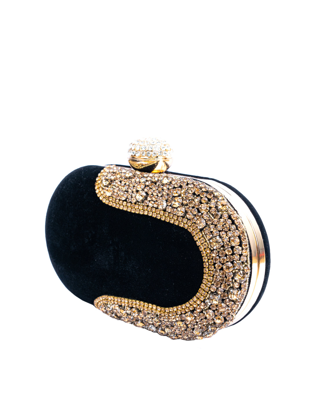 Nidhi_Rathi_Black_Gold-Toned_Embellished_Box_Clutch