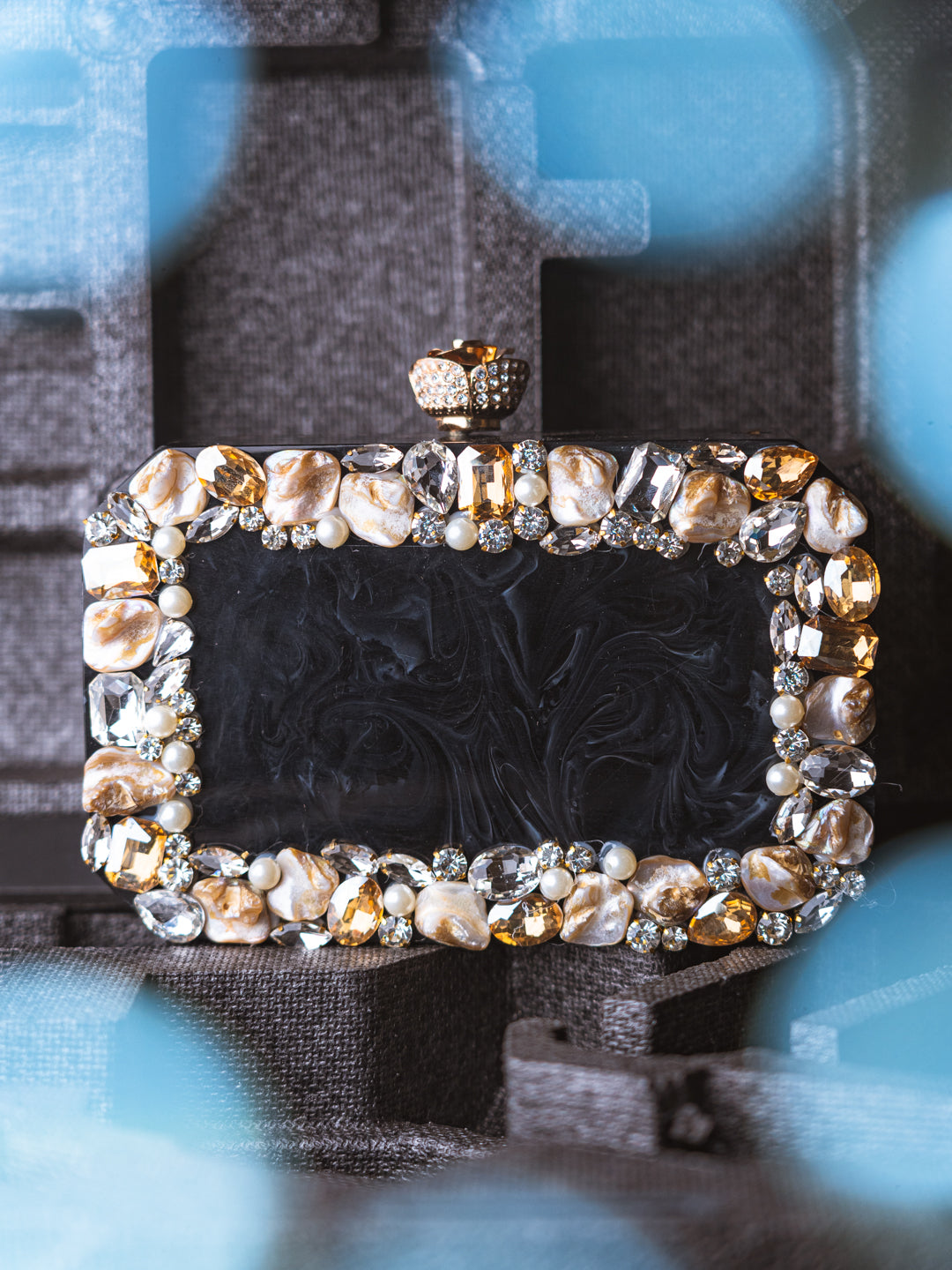 Nidhi_Rathi_Black_White_Embellished_Box_Clutch