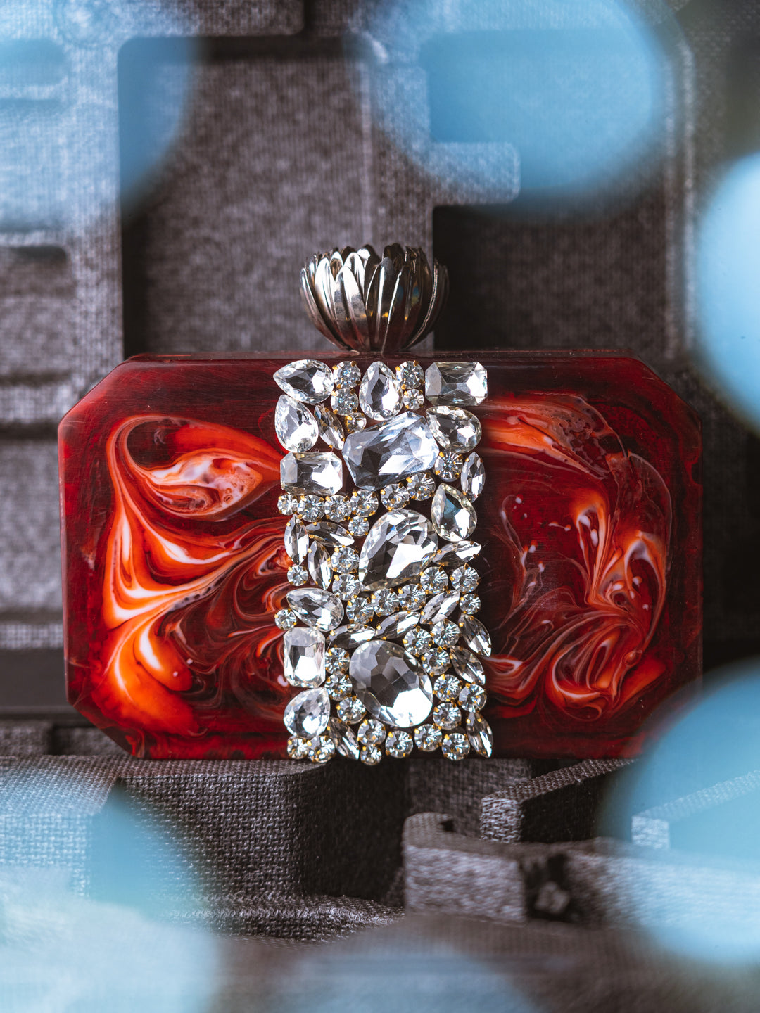 Nidhi_Rathi_Maroon_Silver-Toned_Embellished_Box_Clutch