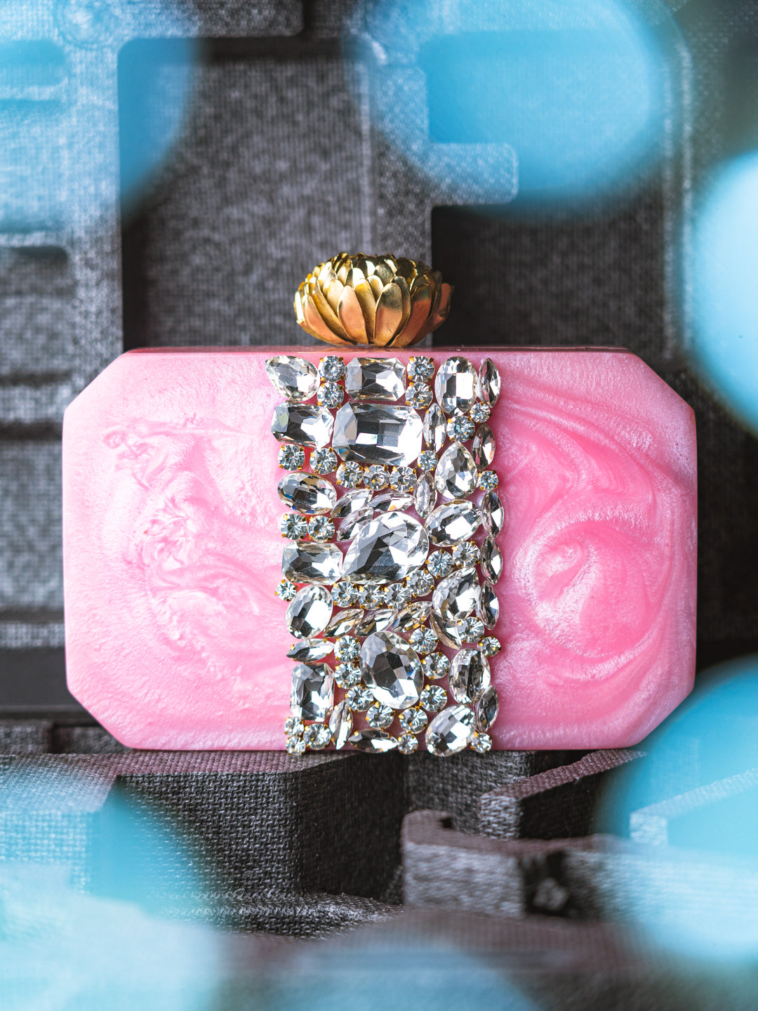 Nidhi_Rathi_Pink_Silver-Toned_Embellished_Box_Clutch