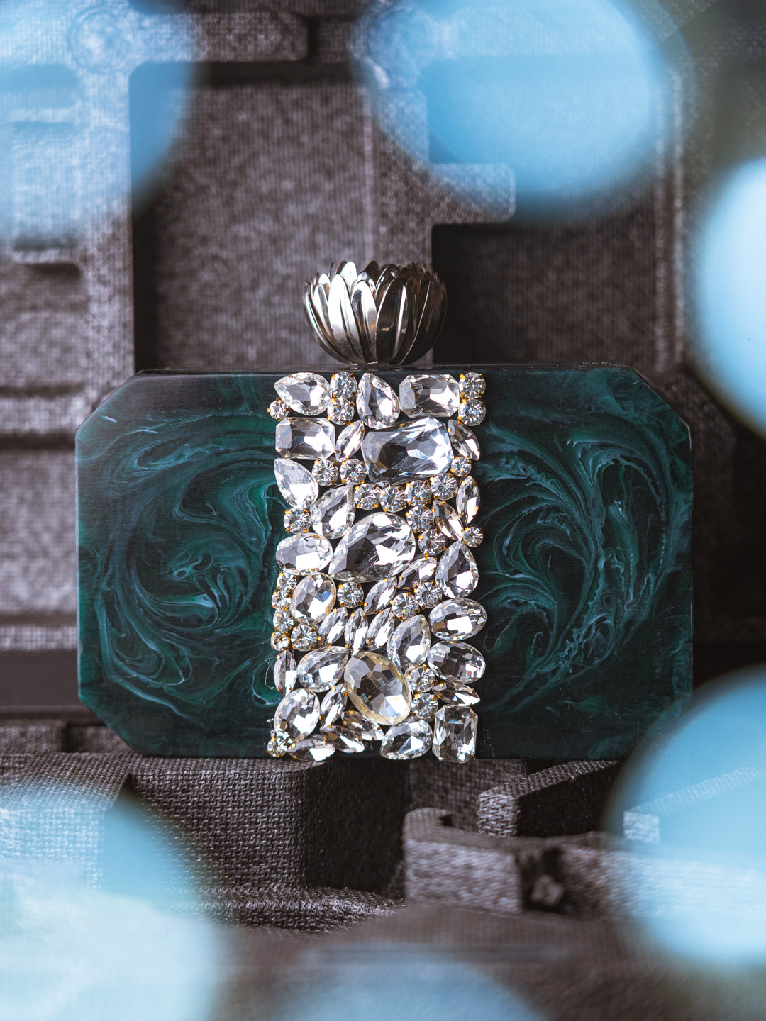 Green_Embellished_Box_Clutch_Nidhi_Rathi