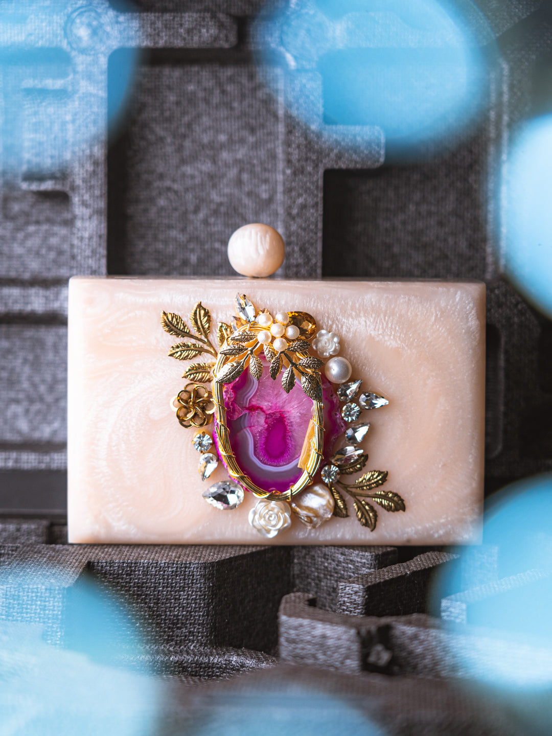 Nidhi_Rathi_Peach-Coloured_Pink_Embellished_Box_Clutch