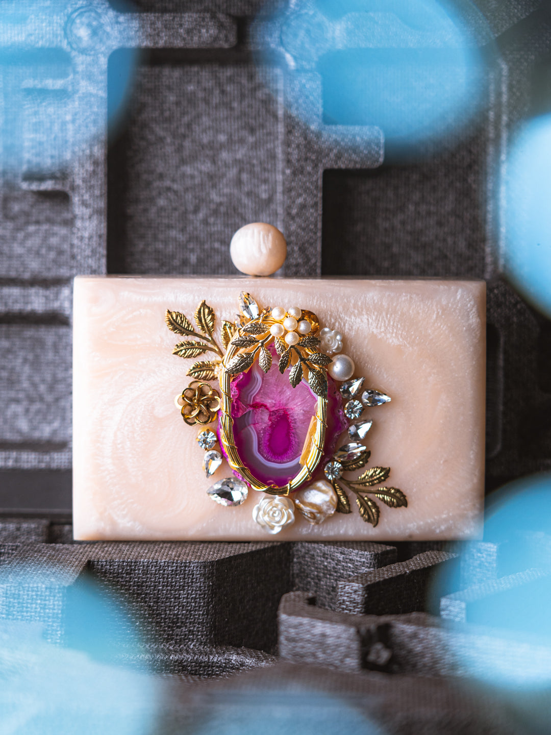 Nidhi_Rathi_Peach-Coloured_Pink_Embellished_Box_Clutch