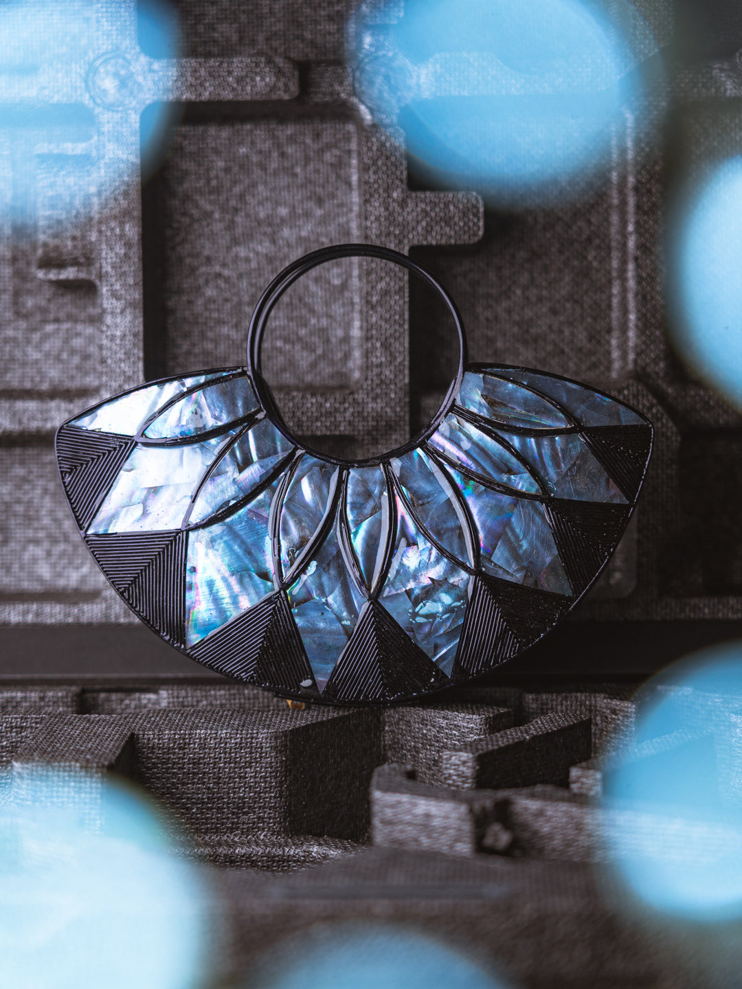 Nidhi_Rathi_Black_Blue_Embellished_Box_Clutch