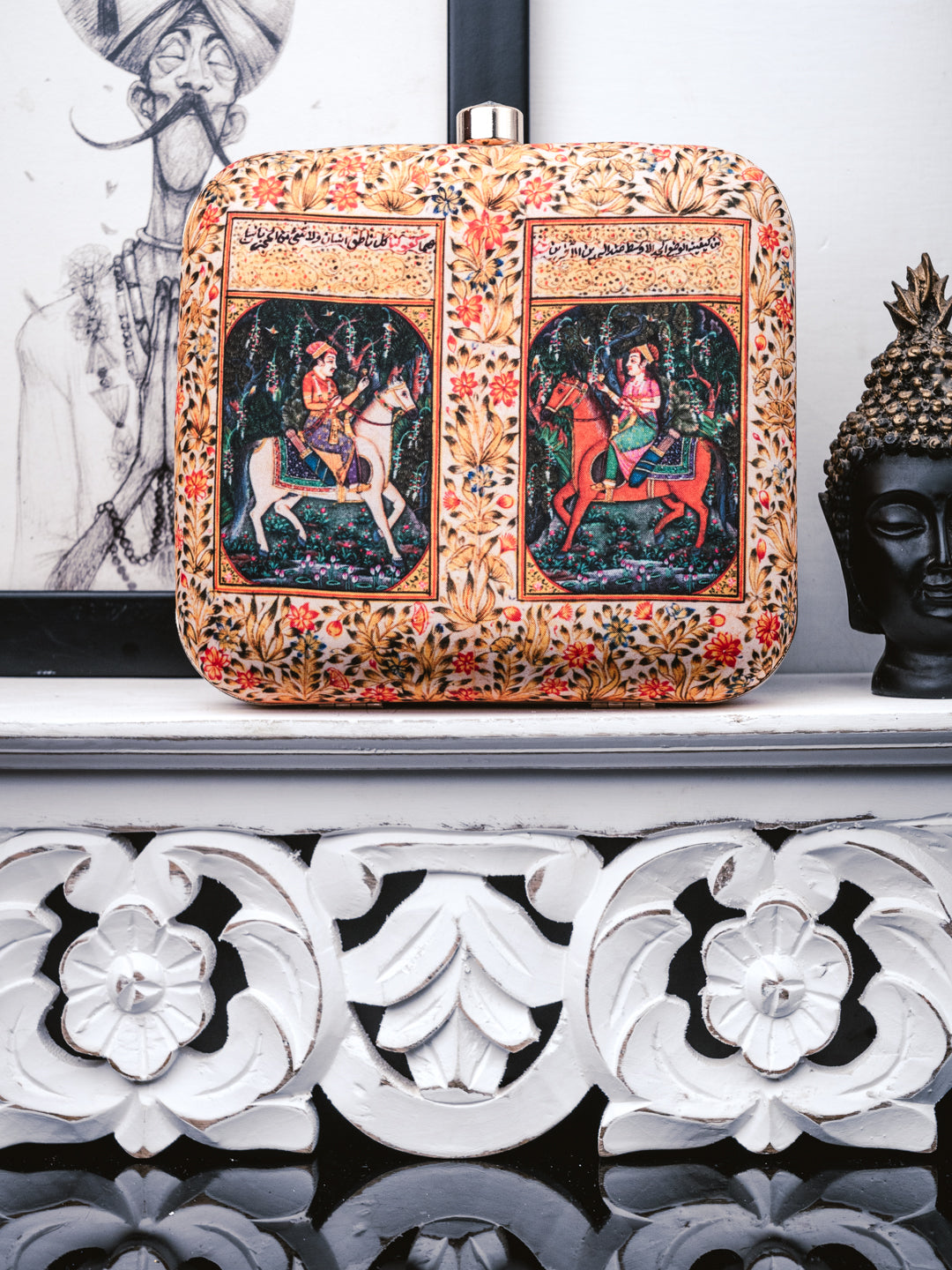 Nidhi_Rathi_Orange_Red_Printed_Box_Clutch
