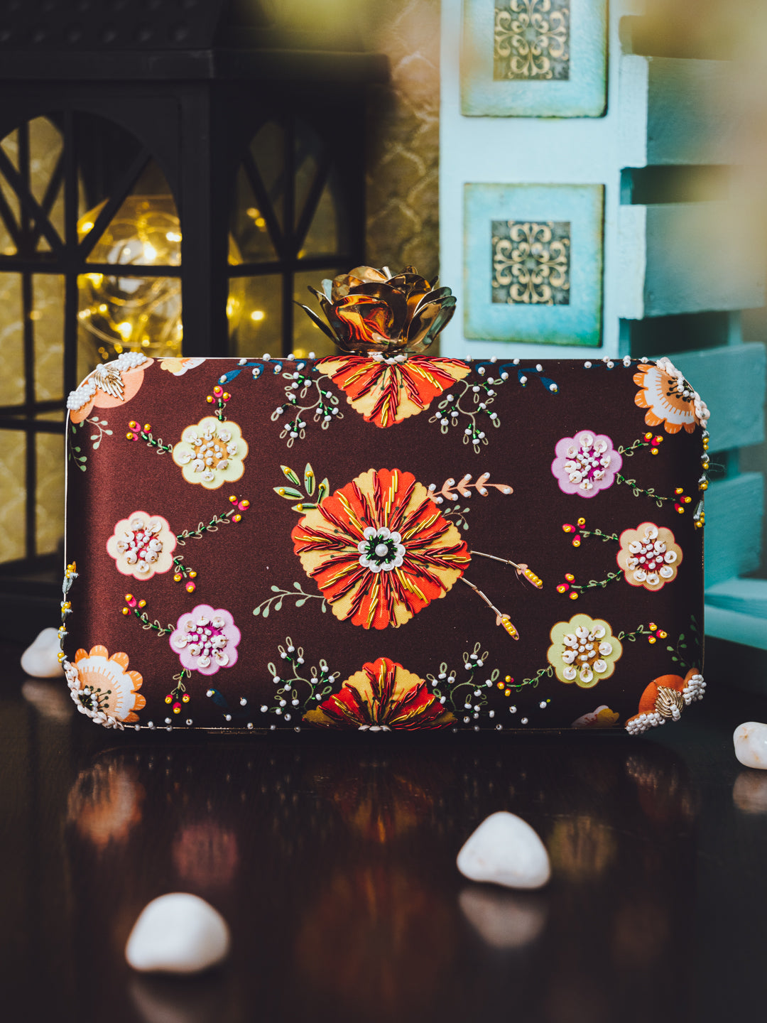 Maroon_&_Red_Embroidered_Box_Clutch_Nidhi_Rathi