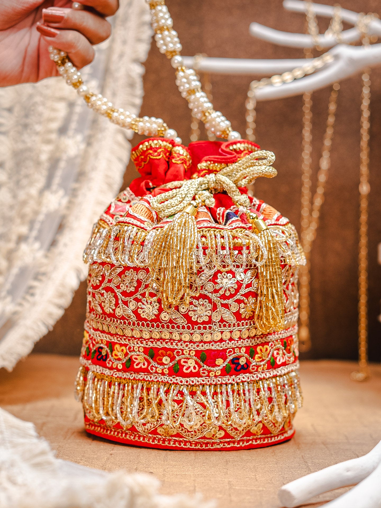 Red_Round_Potli_Bag_nidhi_rathi
