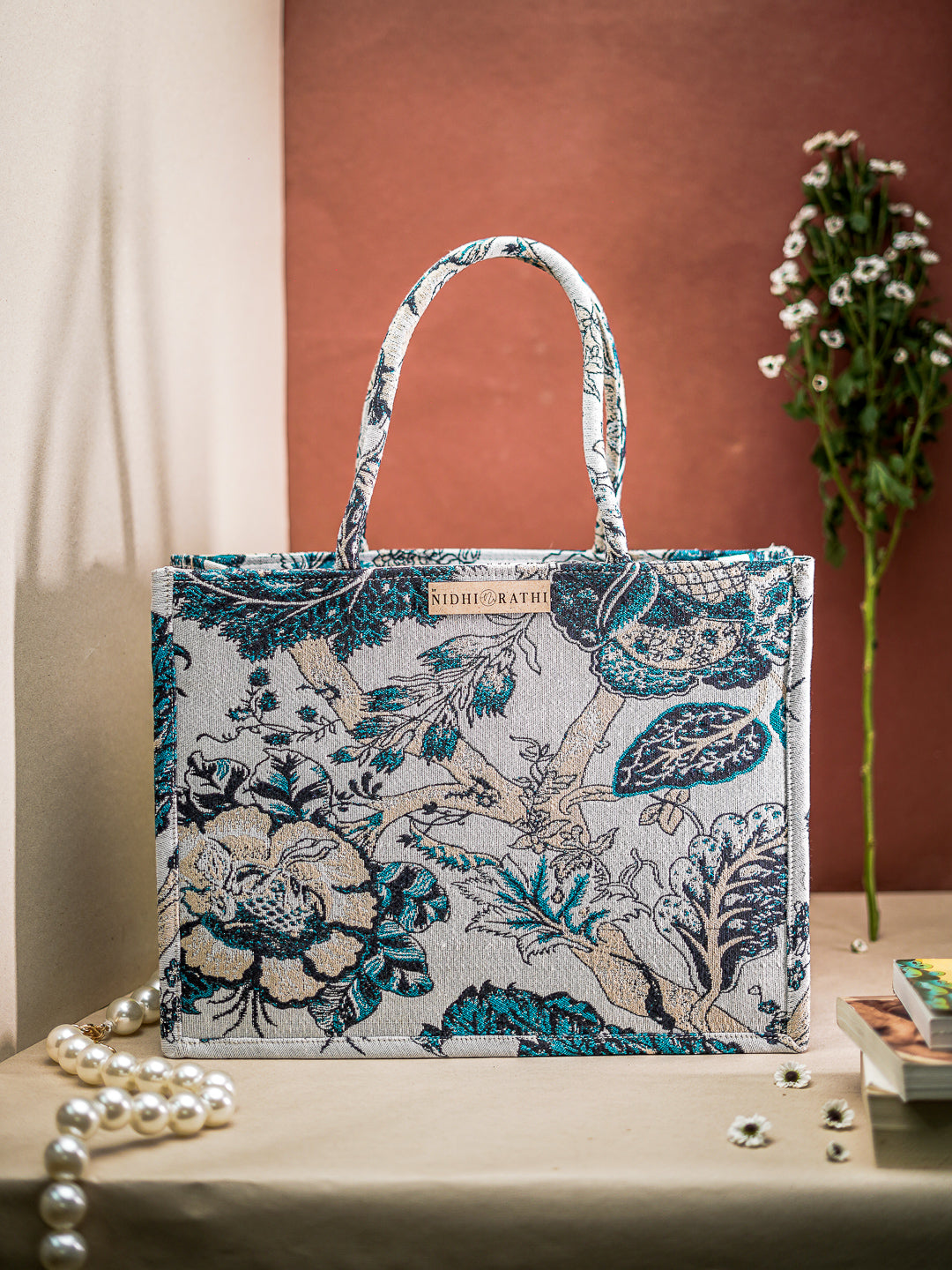 Nidhi_Rathi_Floral_Printed_Structured_Handheld_Bag