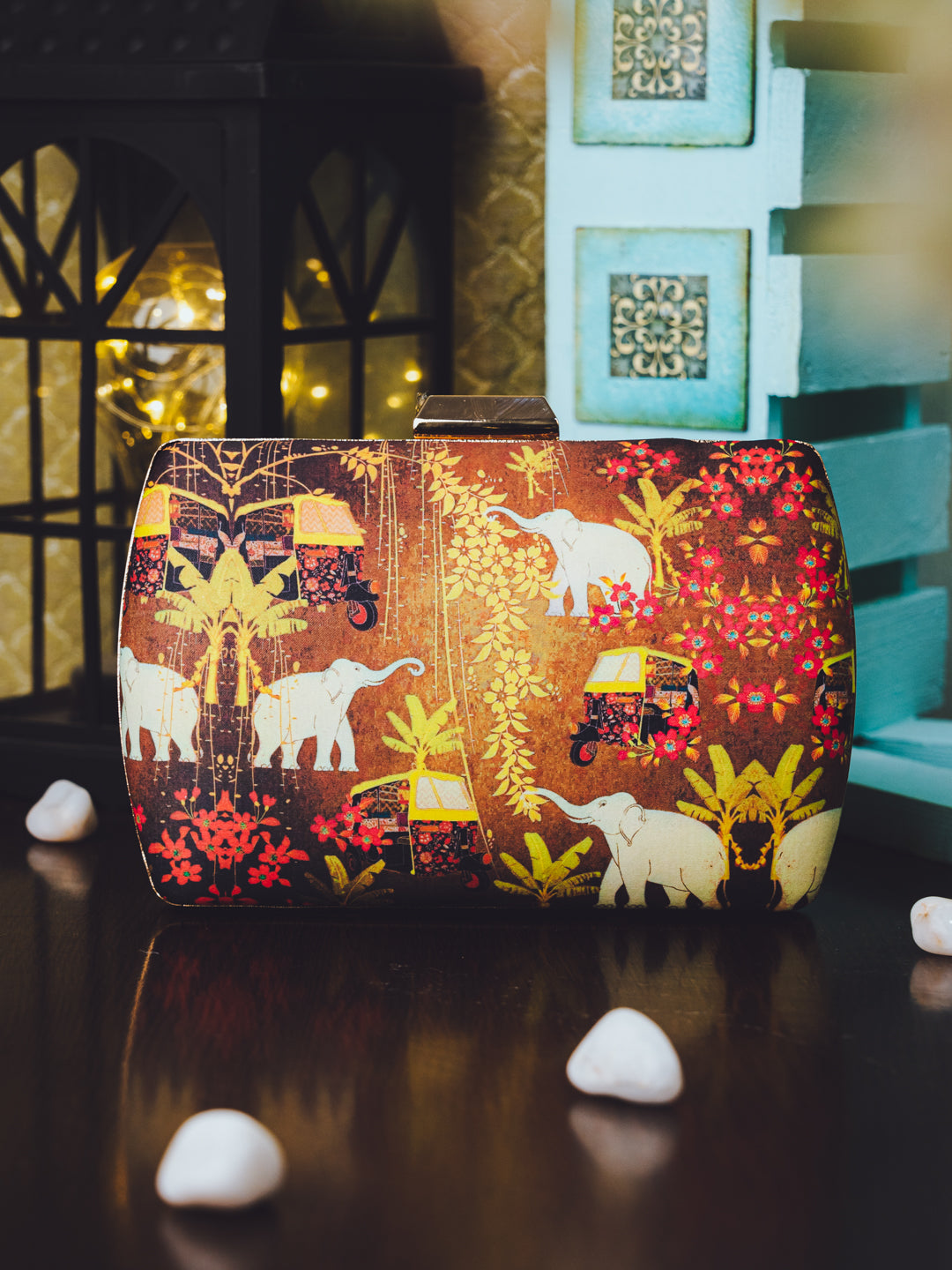 Nidhi_Rathi_Women_Peach-Coloured_Forest_Scene_Printed_Box_Clutch