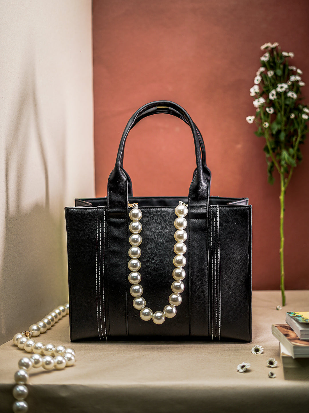 Heavy_Pearl_Handle_Black_Handbag_Nidhi_Rathi